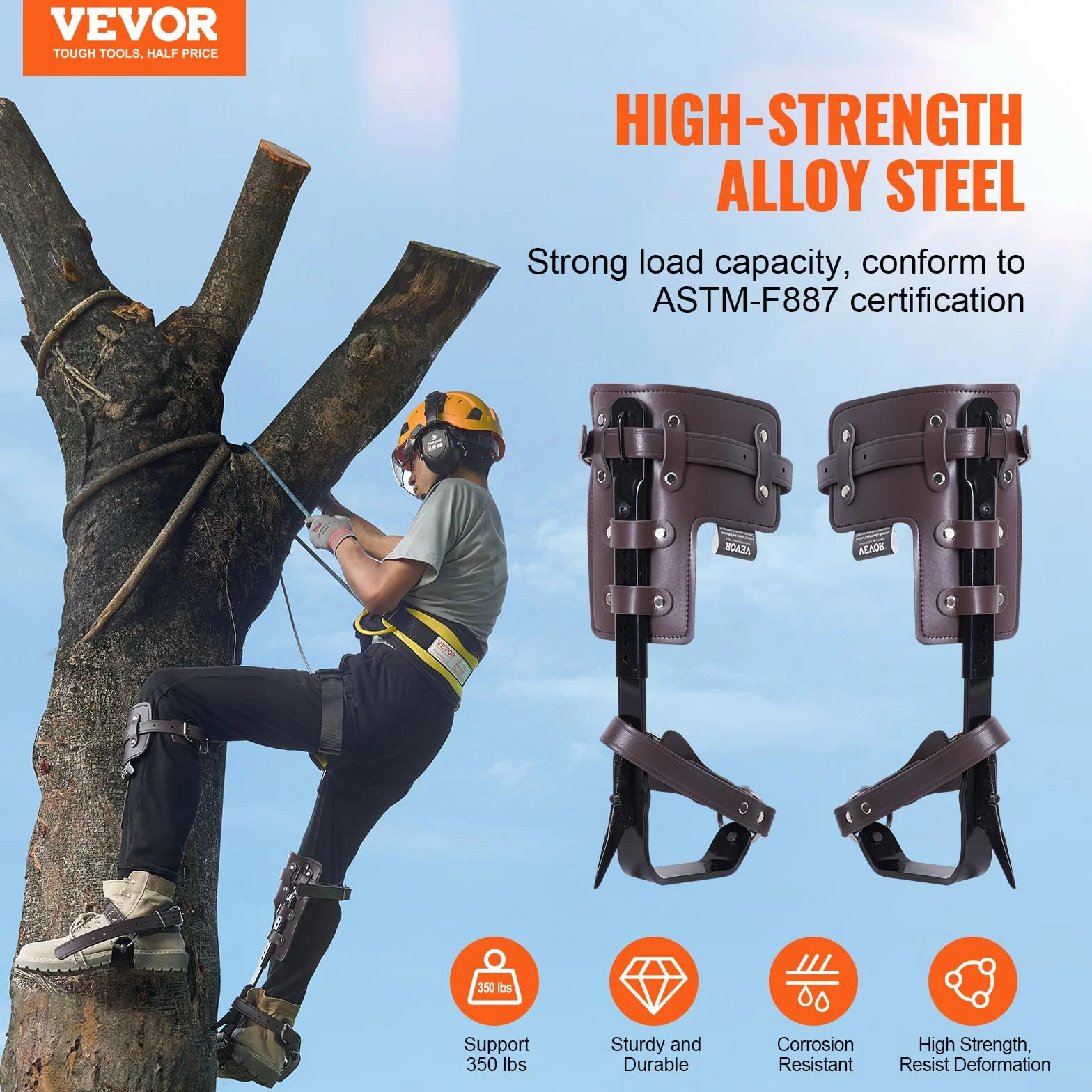 VEVOR Equipo de escalada de árboles para escaladores, caza, recolección de frutas