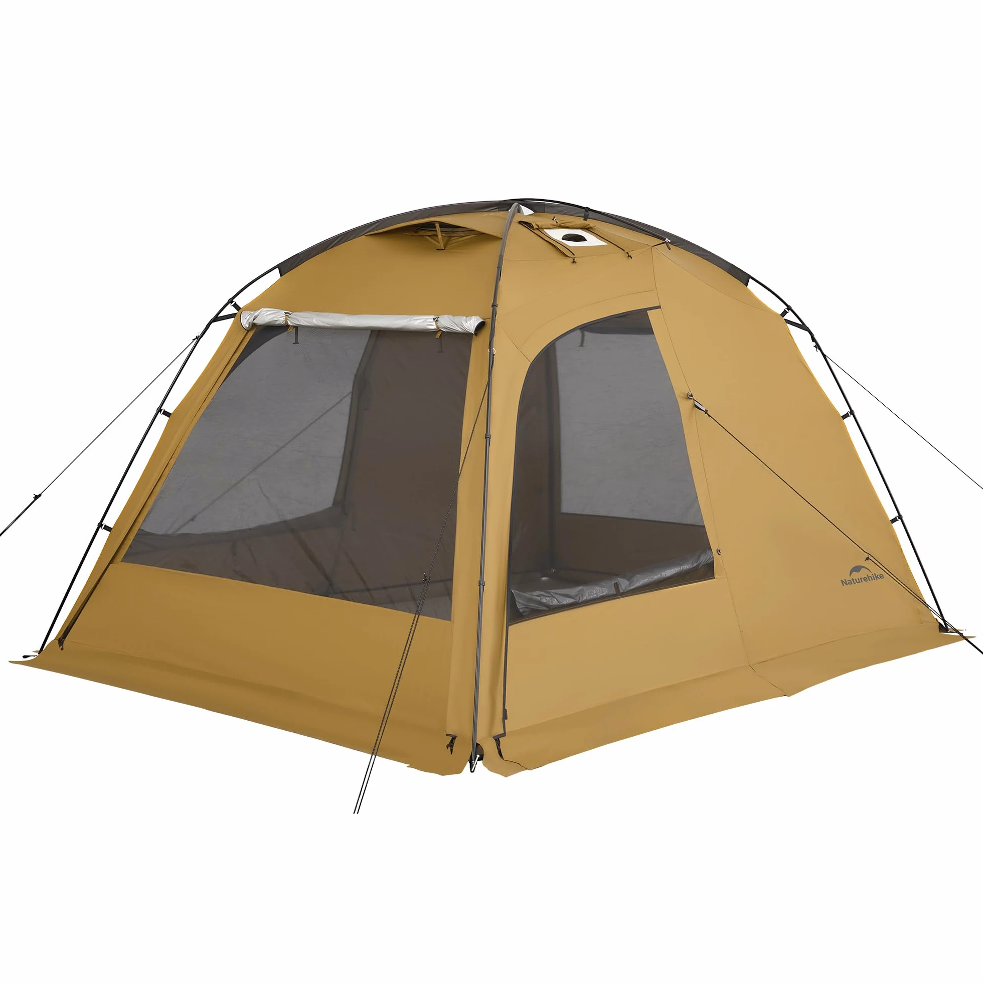 Naturehike Tienda de campaña para 2-4 y 3-6 personas, tienda térmica con gato de elevación PU3000 mm UPF50+ con horno, 4 estaciones, para familias, resistente al agua, para mochileros, camping,