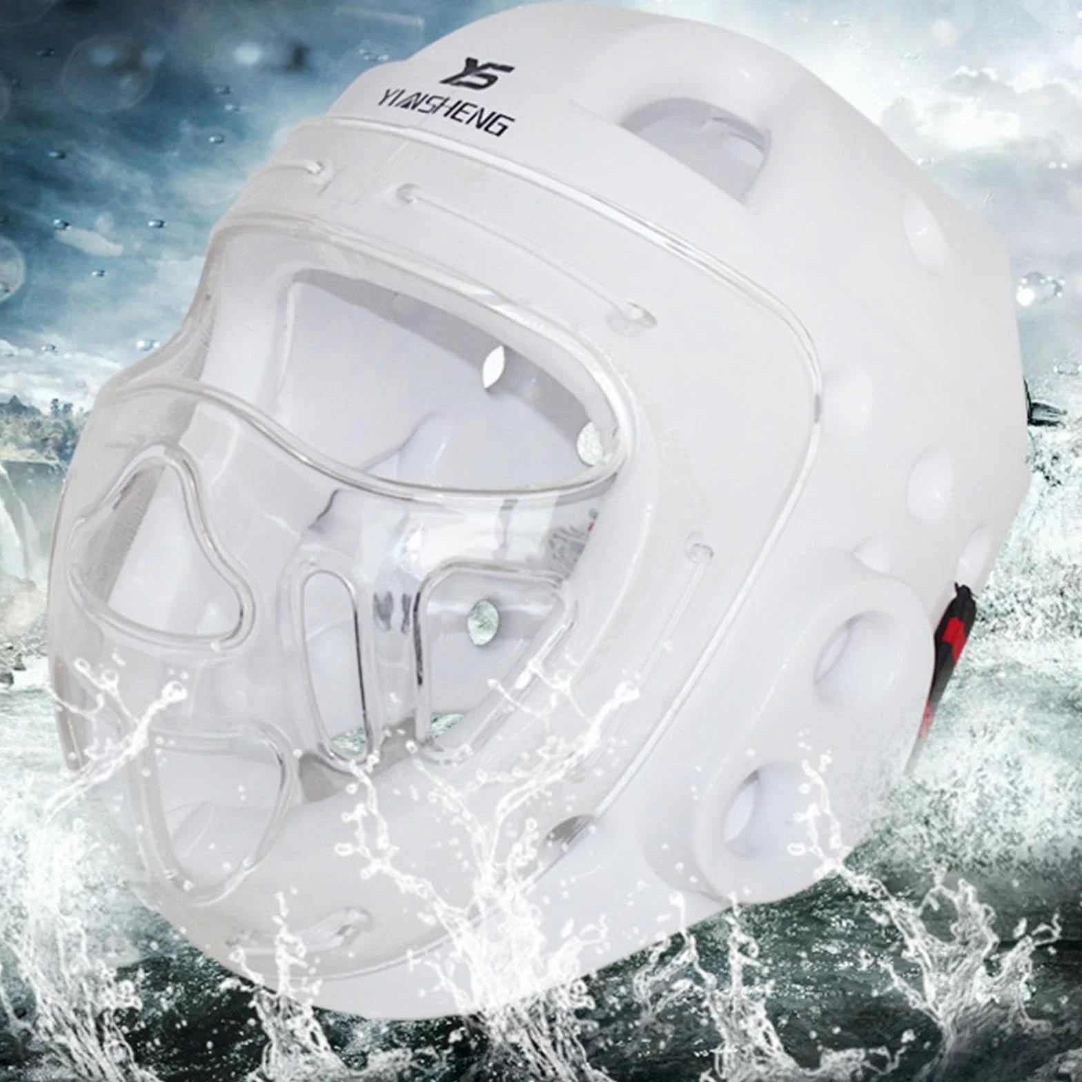 Perfeclan Casco de protección para Karate, Seguro y Ajustable para Entrenamiento de Artes Marciales
