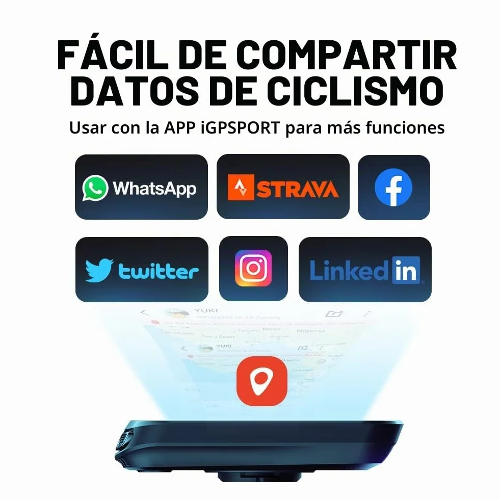 iGPSPORT Ciclocomputadores GPS Ant+ Función Ordenador inalámbrico Bicicleta Ciclismo Cuentakilometros Bici,40 Horas de duración de la batería
