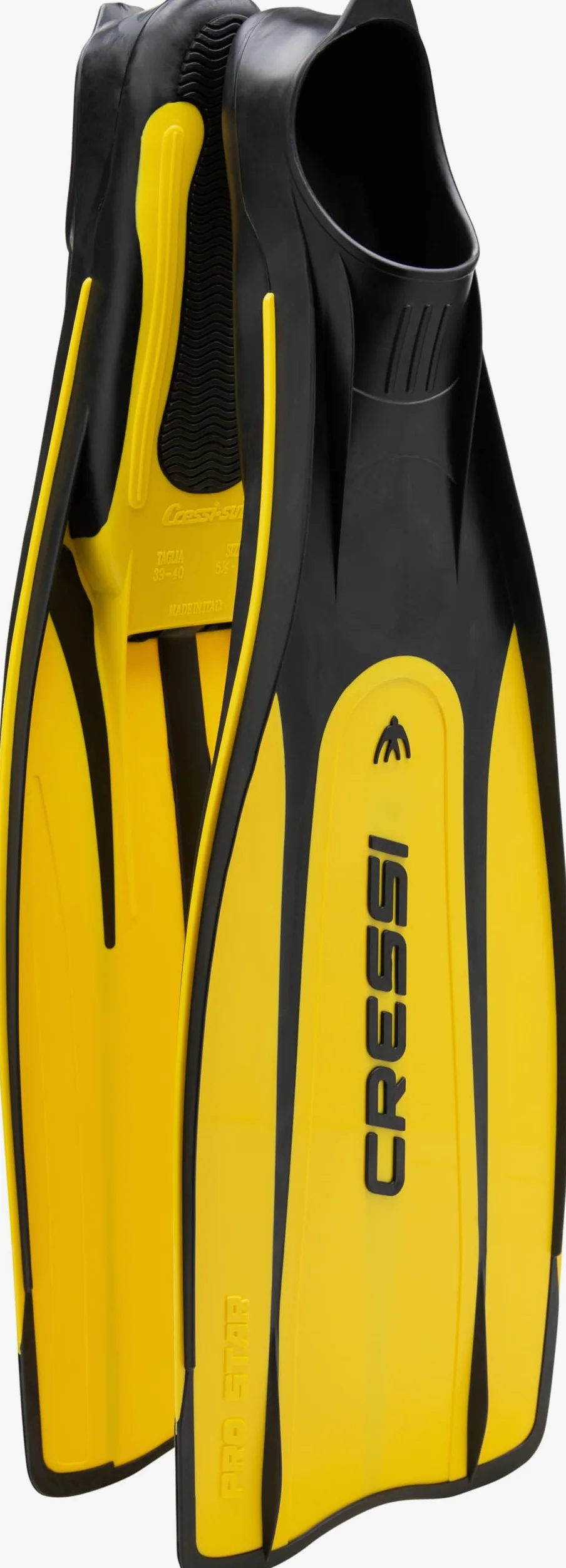 Cressi Pro Star - Aletas de Buceo para Adultos con pies reactivos