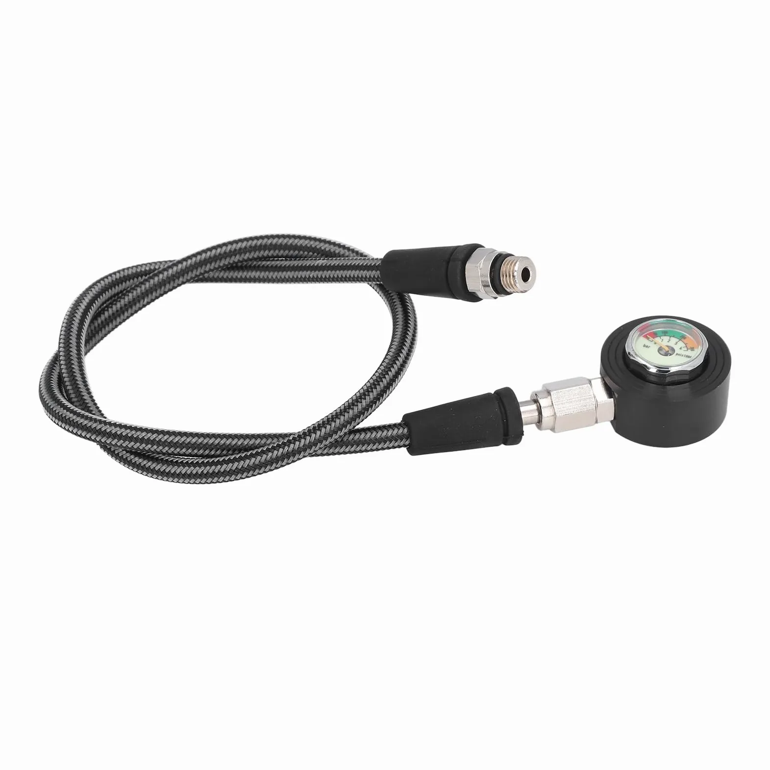 Manómetro de Buceo Manómetro Sumergible Duradero y Luminoso para Buceadores con Manguera de Alta Presión Hecha de Fibra de Carbono y Aleación de Aluminio