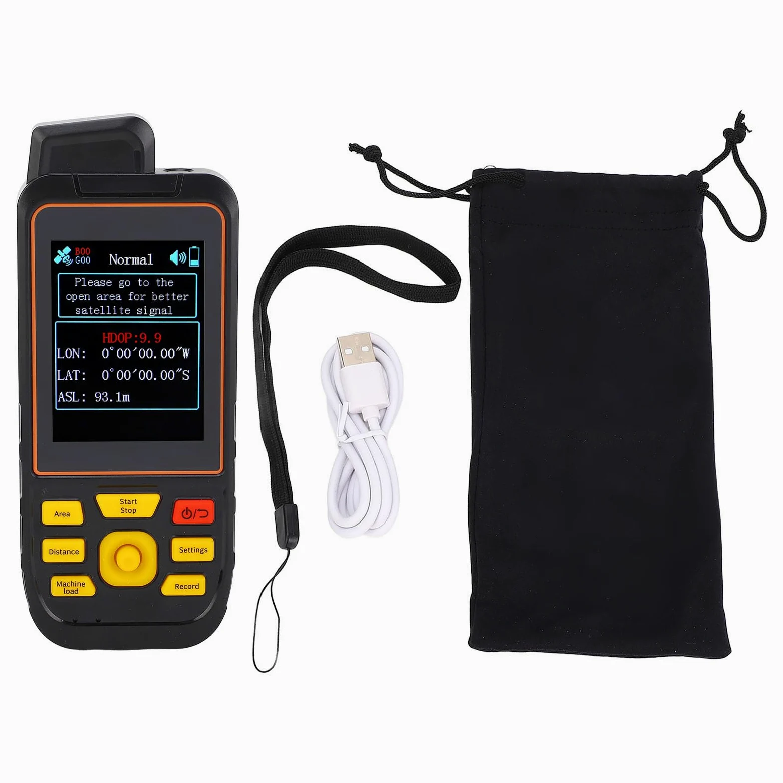 SUNGOOYUE Equipo de Topografía Terrestre GPS, Herramienta de Medición Precisa del área Terrestre de las Montañas de Tierras Agrícolas, Pantalla de 2,8 Pulgadas, Chip Receptor GNSS, Portátil para