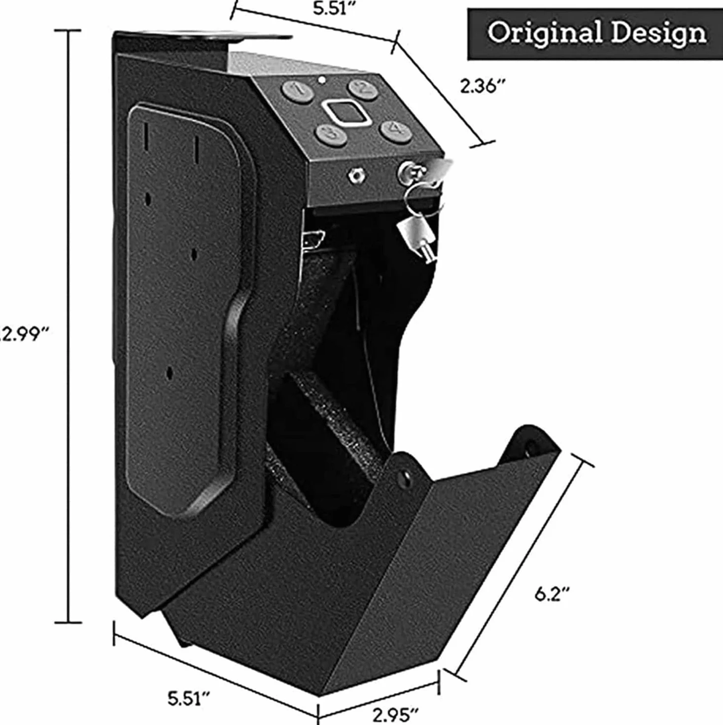 Caja Fuerte para Armas de Seguridad Acero, para Pistola y Objetos de Valor