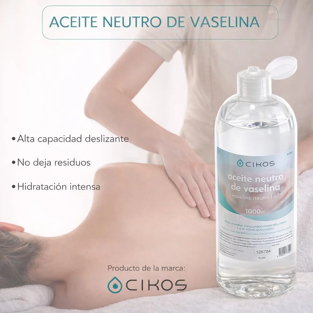 Cikos Aceite de Masaje Profesional Neutro sin Aroma 1000 ml