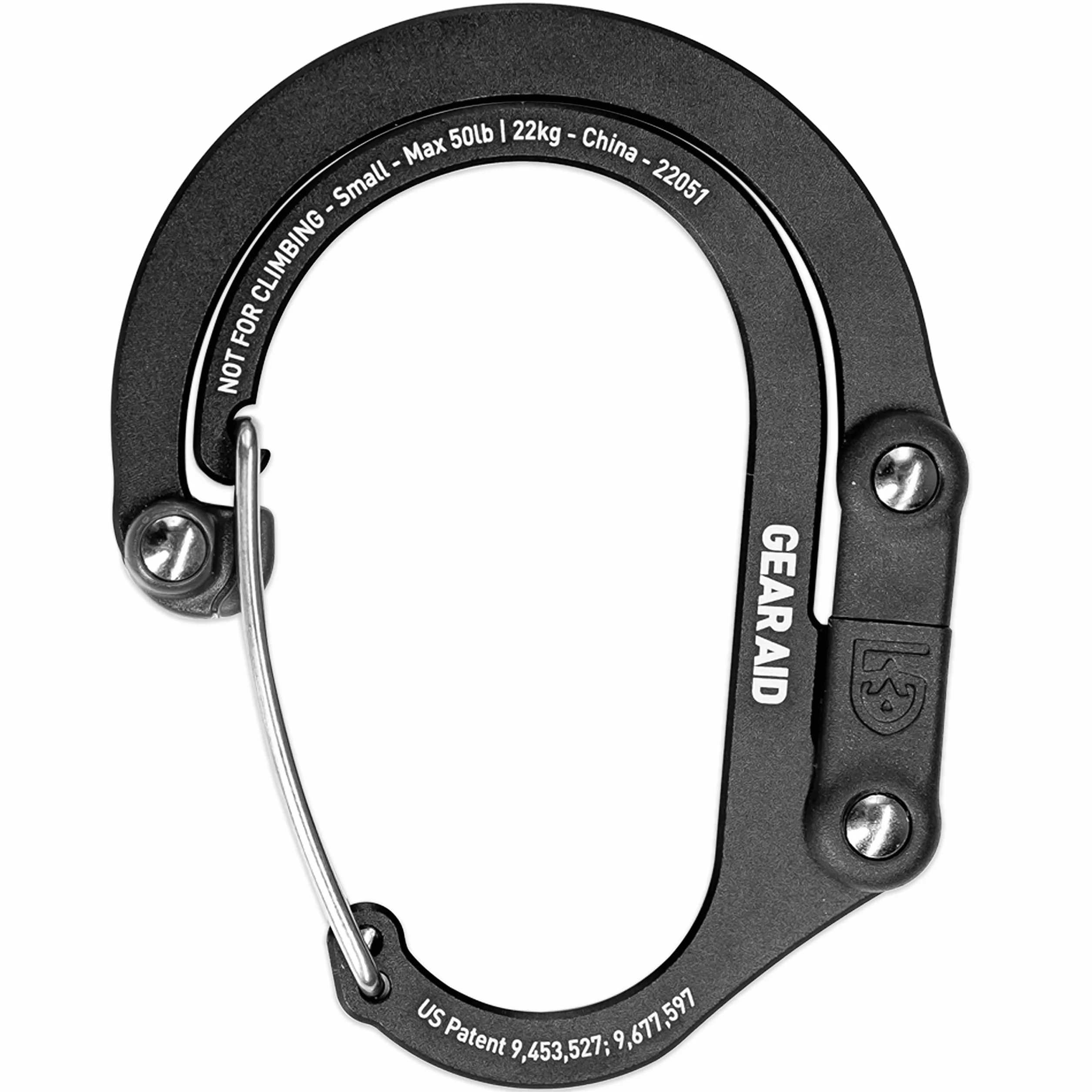 GEAR AID HEROCLIP Clip y Gancho de Mosquetón (Pequeño) para Bolso, Cochecito y Mochila