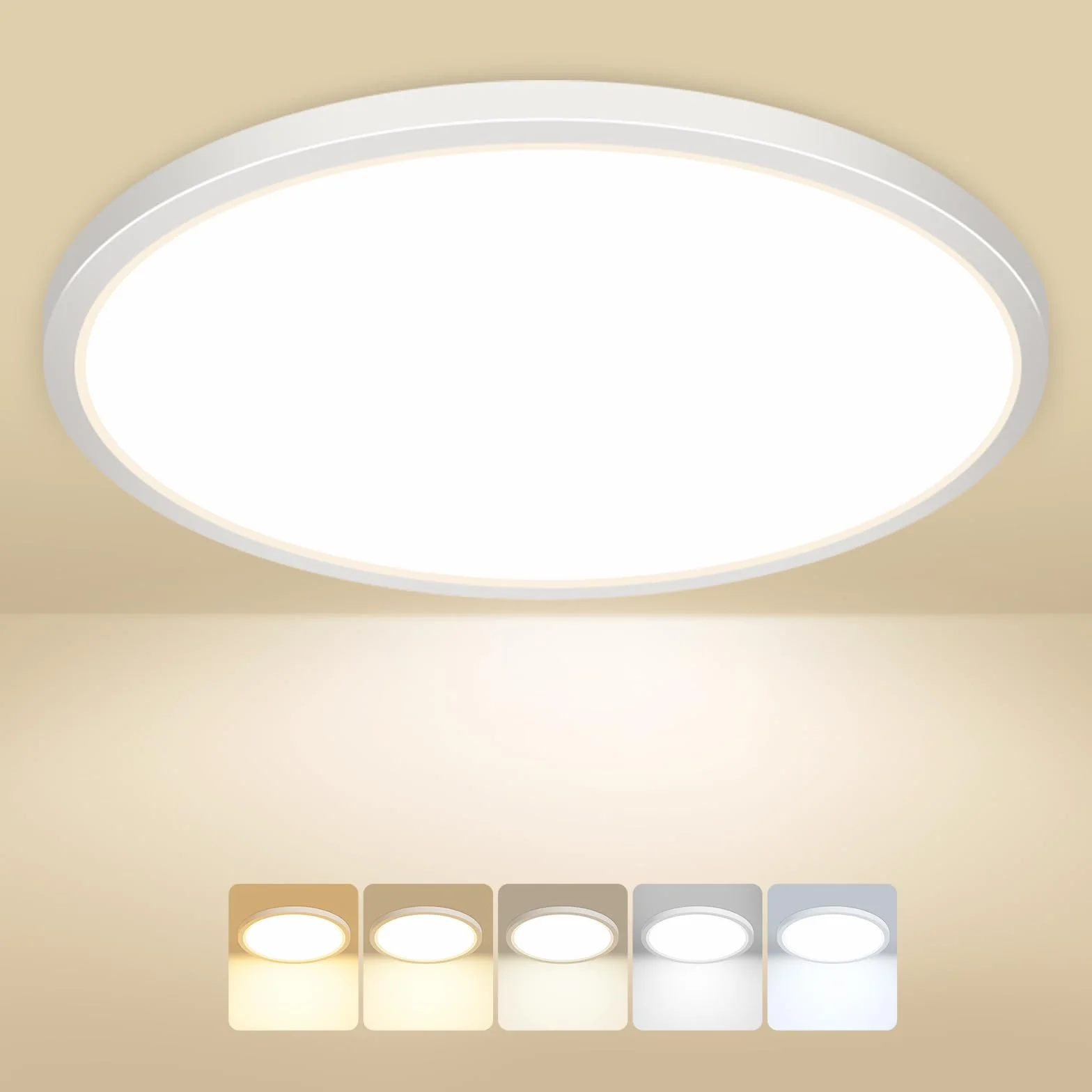 Peasur Plafon Led Techo 24W 3000-6500K IP54 Impermeable 300x16mm 1Pack