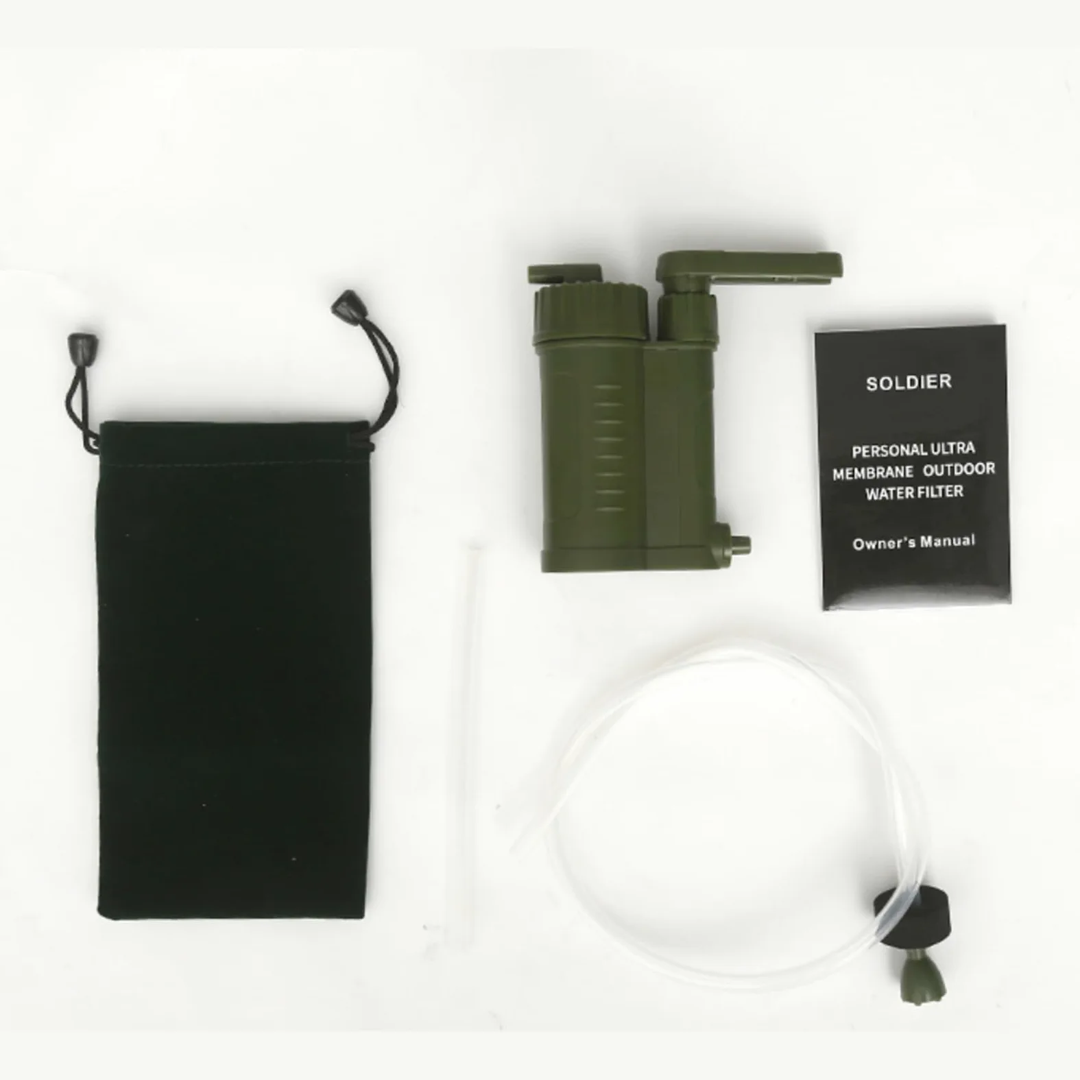 Filtro de agua portátil: purificación potable de emergencia | diseño compacto y fiable, gran capacidad de carga | supervivencia para actividades al aire libre, caza, mochilero, viajes