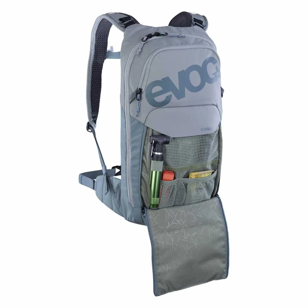 EVOC STAGE 6, Backpack (verstellbare Schultergurte durch BRACE LINK, AIR FLOW CONTACT SYSTEM, wählbar mit Trinkblase oder ohne, inkl. Werkzeugfach, One Size)