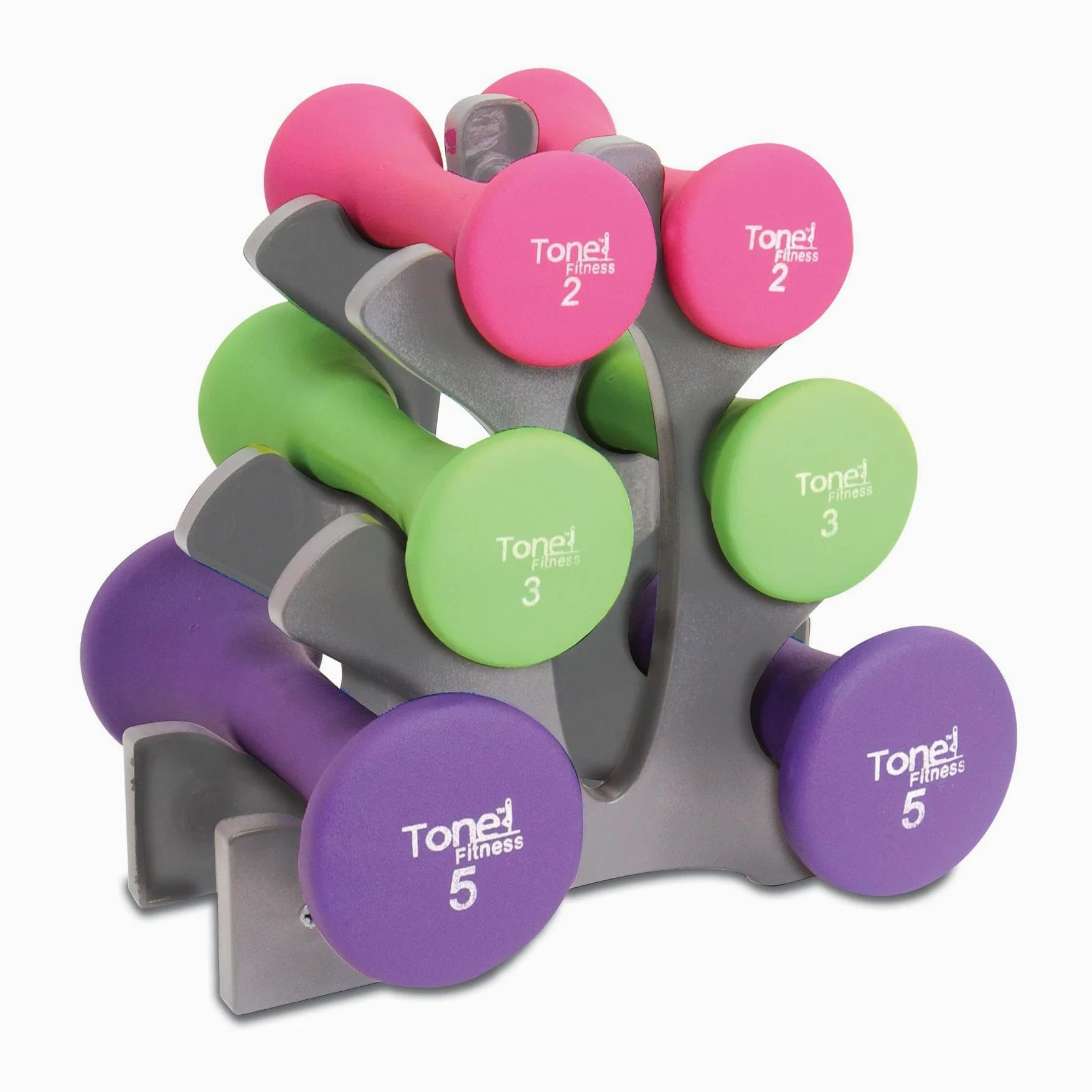 Tone Fitness 20-Pound Hourglass Shaped Dumbbell Set