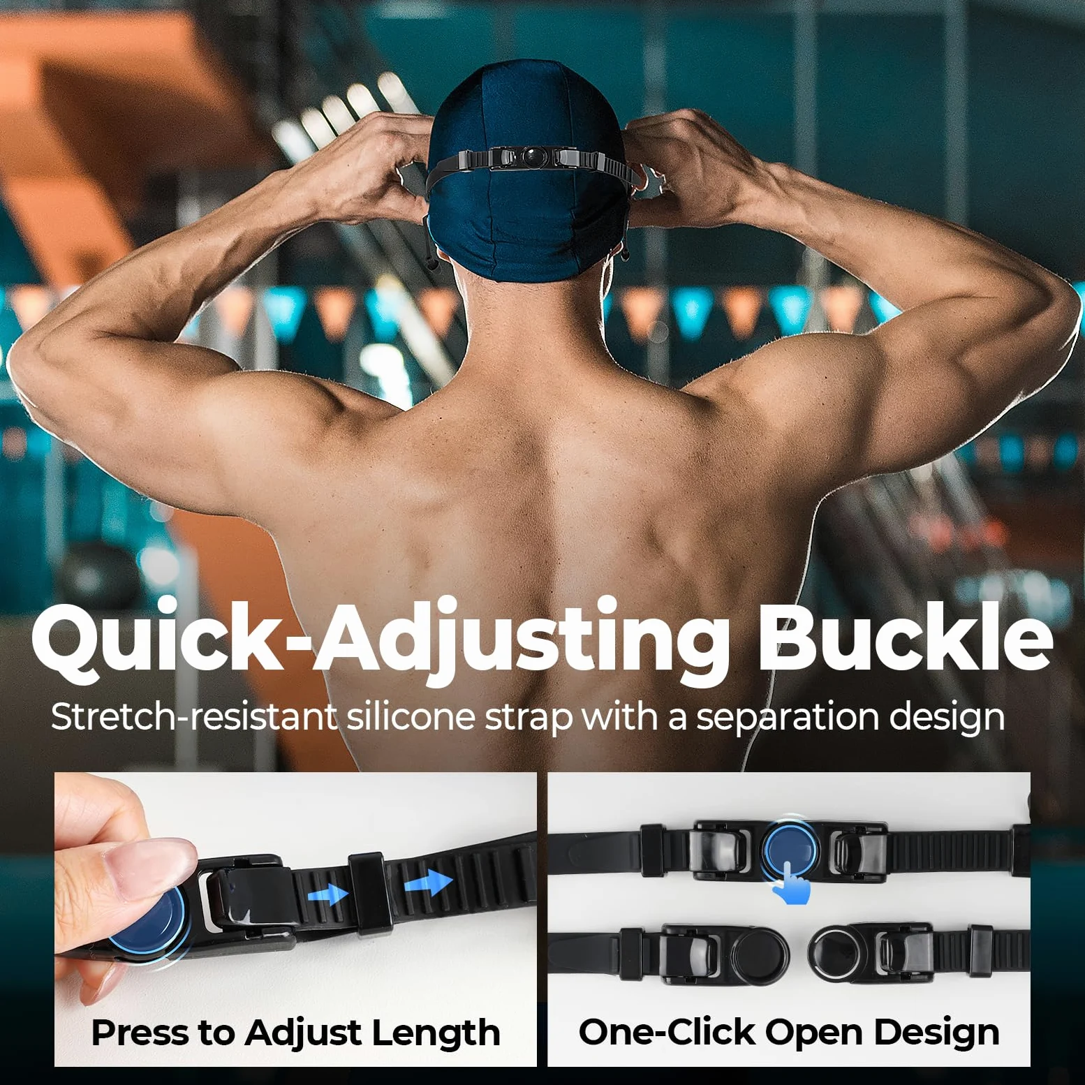 VegoVia Paquete de 2 gafas de natación para adultos, jóvenes, hombres y mujeres | Gafas de natación antivaho para piscina, protección UV, sin fugas, de silicona, tapones para los oídos, agua abierta