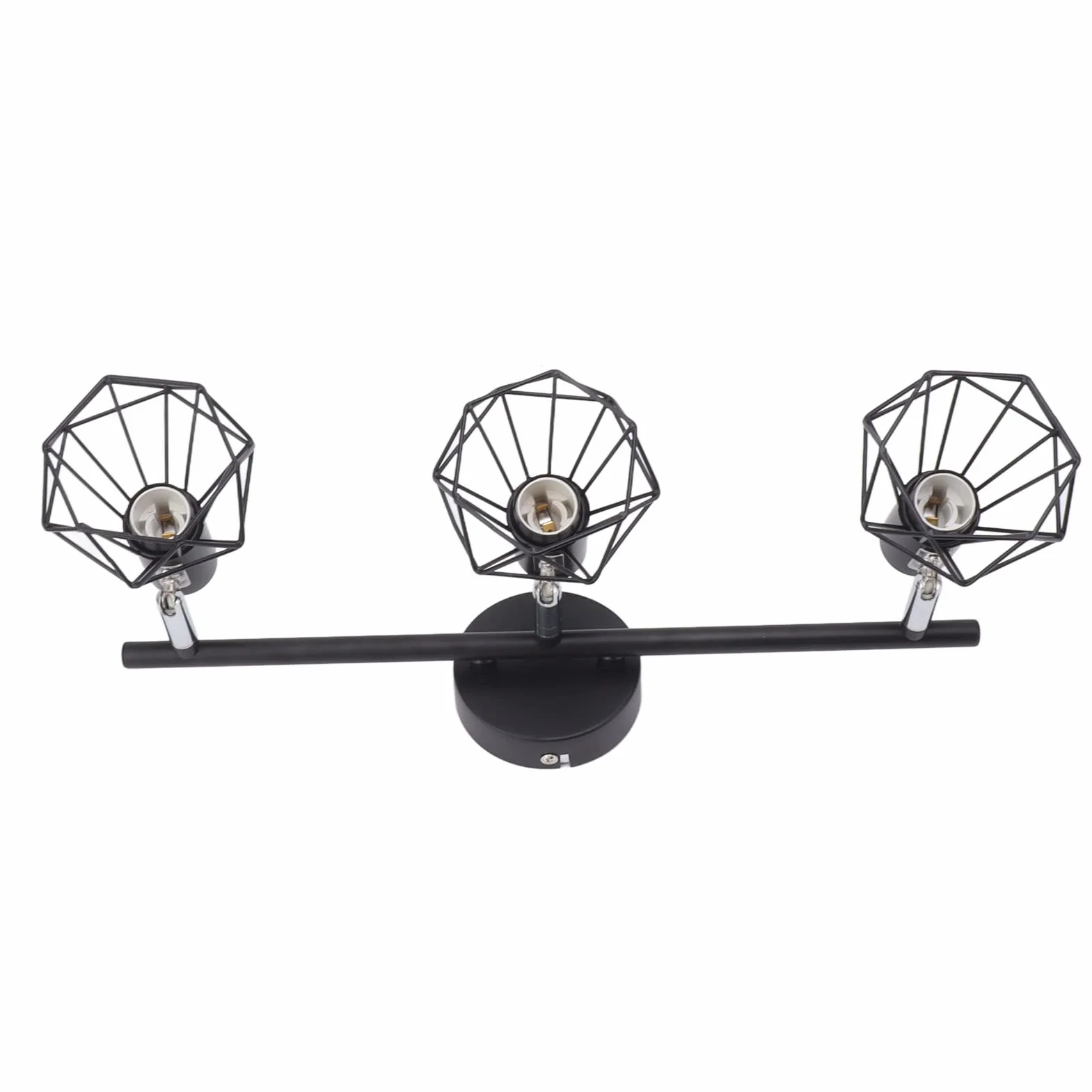 Annadue Kit de Iluminación de Riel de 3 Luces LED Giratorio, Foco de Techo Negro Mate Regulable para Cocina Sala de Estar