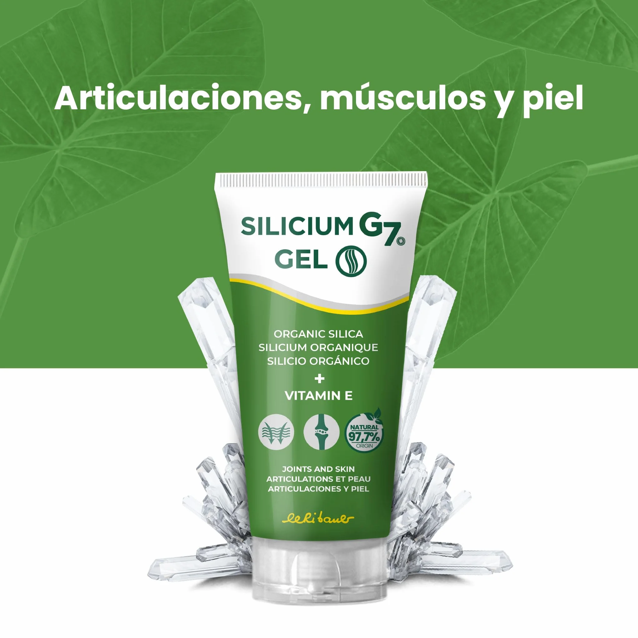 Silicium G7 Gel Corporal con Alta Concentración de Silicio para Articulaciones y Músculos Absorción Rápida Textura Ligera 150 ml