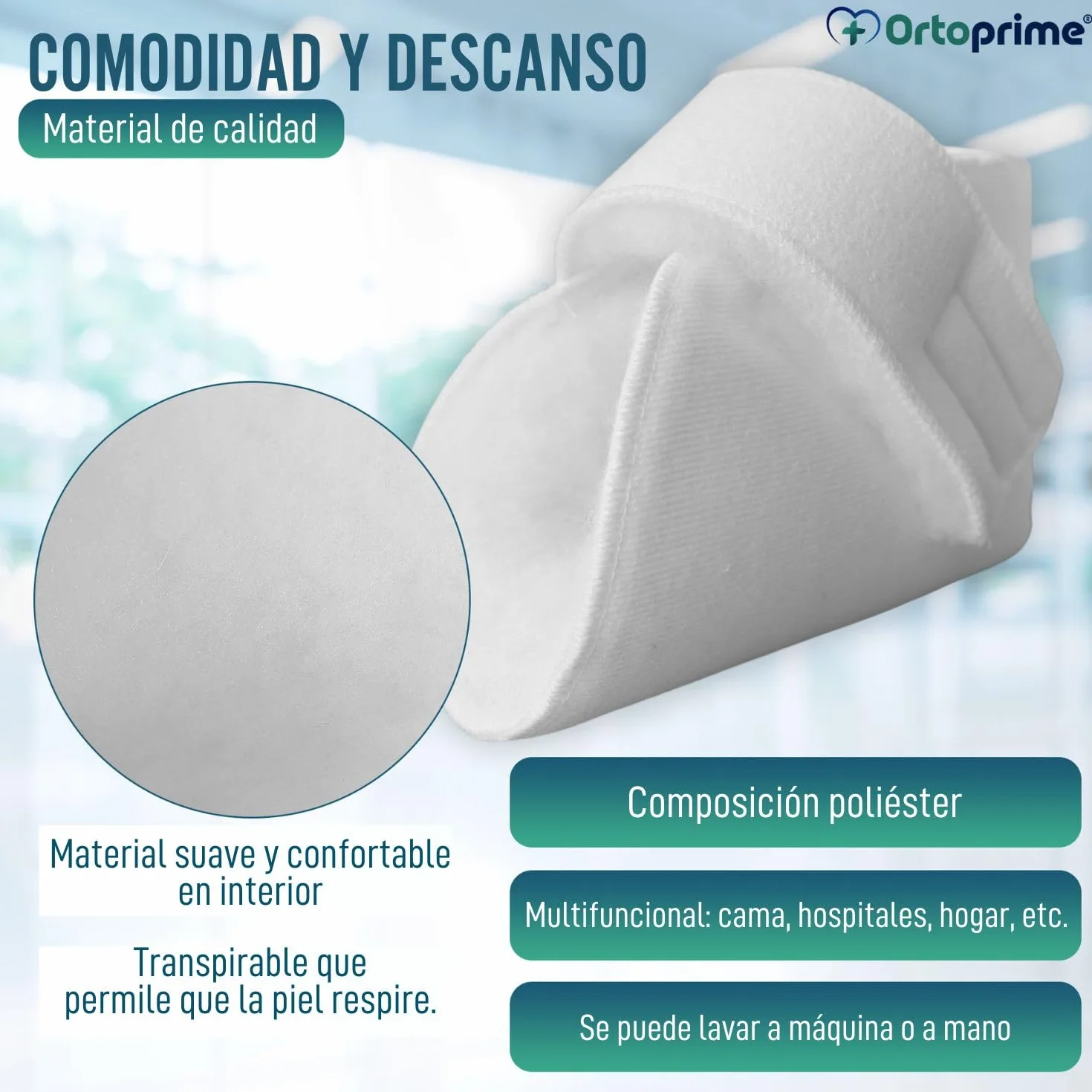 OrtoPrime Protectores de talón para úlceras por presión, paquete de 2 forro polar