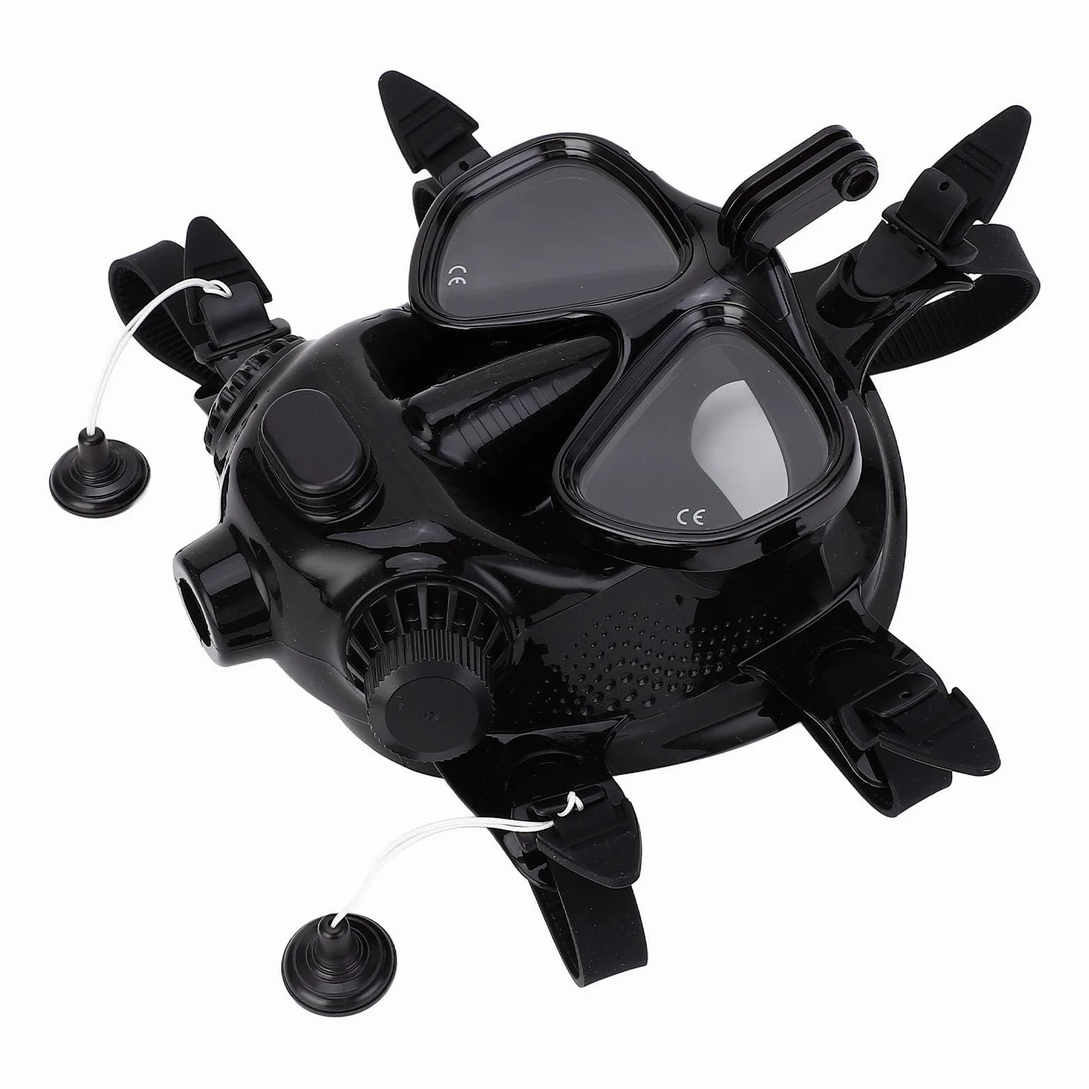 Gafas de Snorkel de Cara Completa Antivaho, Gafas de Buceo a Prueba de Fugas con Soporte para Cámara para Buceo, Vista Panorámica de 180° con Material de Silicona para