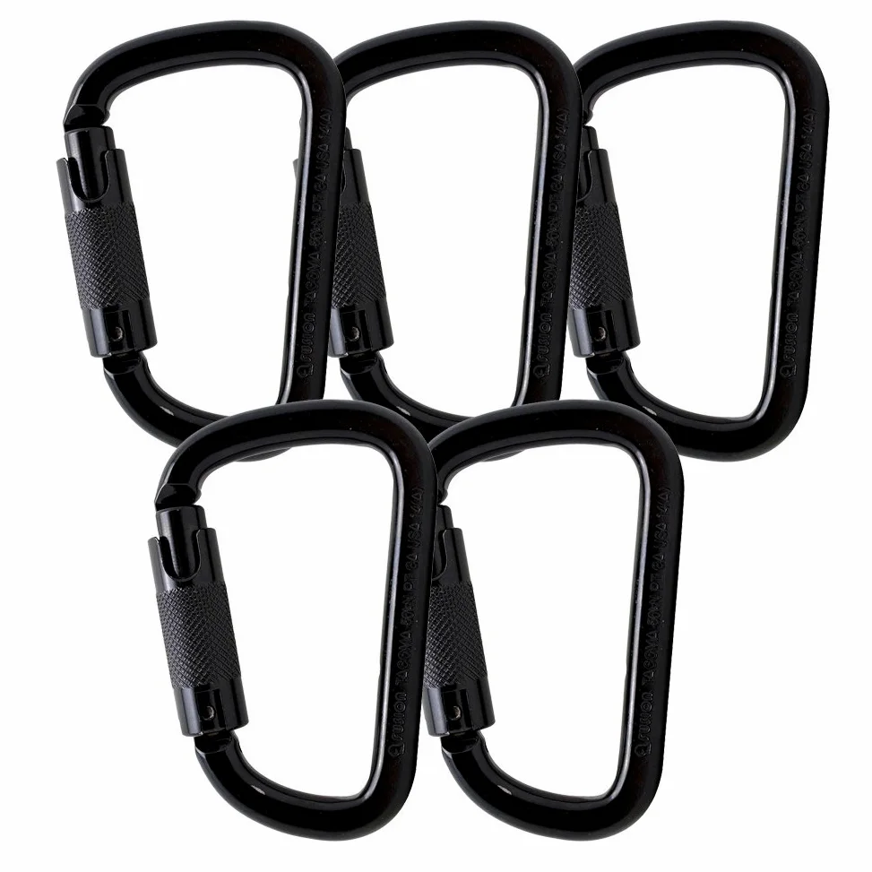 Fusion Tacoma Steel Triple Lock with Key Nose Modified D-Shaped - Mosquetón (10 Unidades) Unisex Adulto