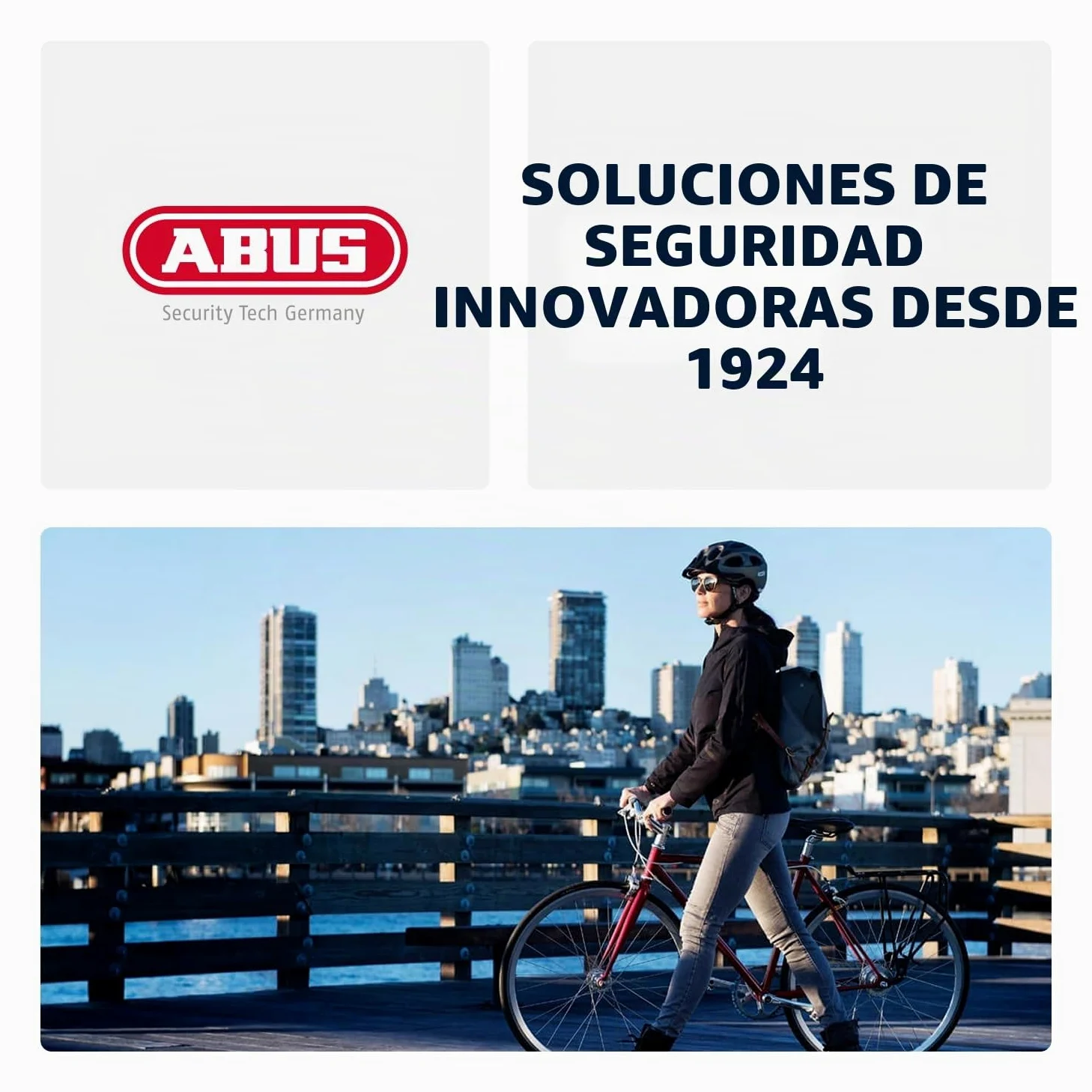 ABUS Candado de cadena YARNIT 4004K, longitud 110 cm, azul | Candado para bici con tejido, cilindro anti-ganzúa, cierre automático, protege el barniz