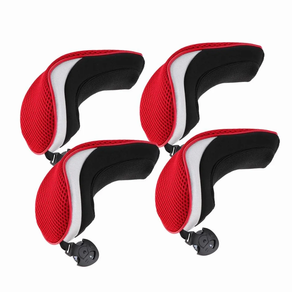 Perfeclan 4X Golf Club Rescue Headcover Hybrid Utility Head Head Cover con Etiqueta No. - Rojo