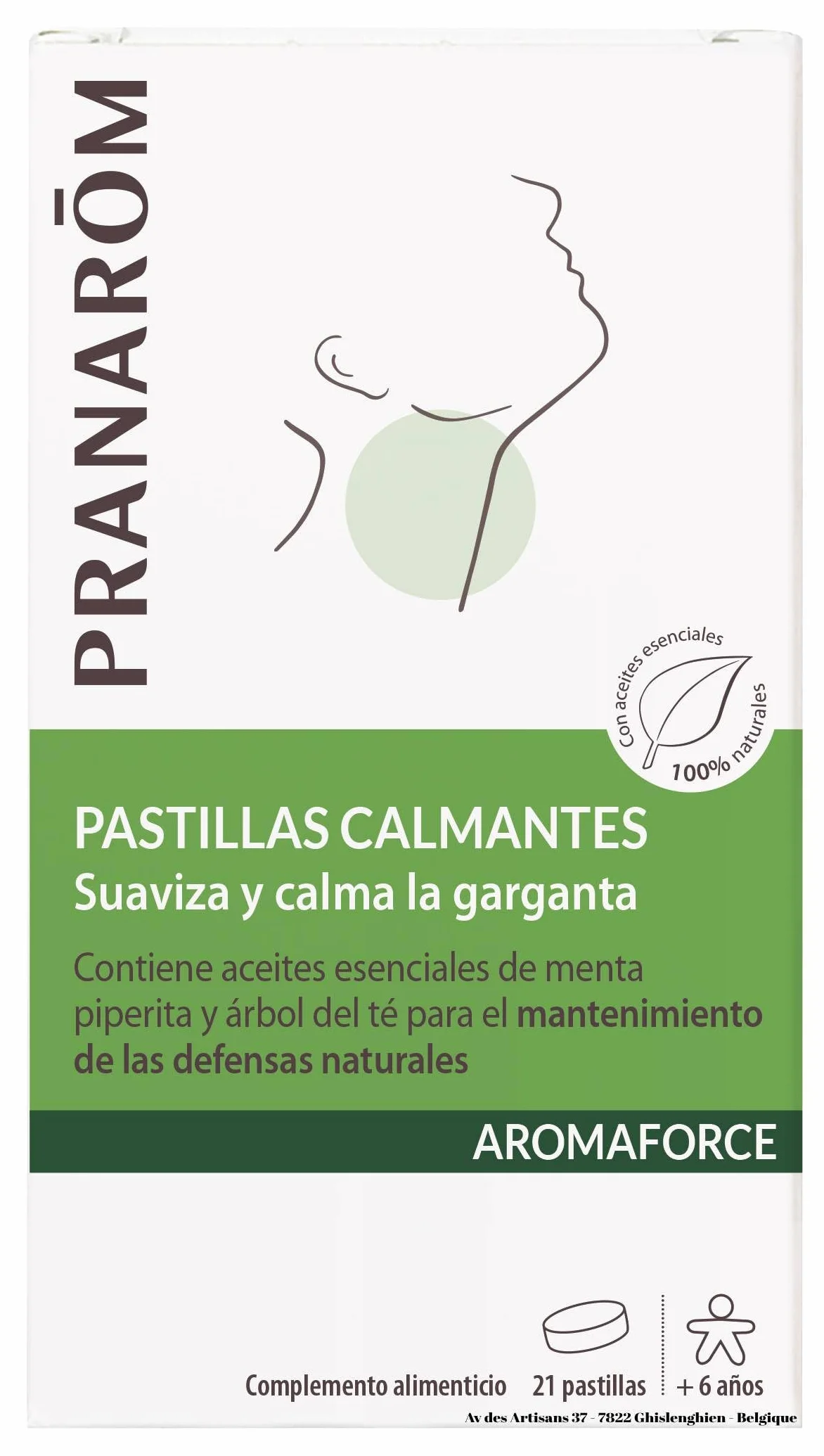 Aromaforce Pastillas Calmantes Para La Garganta Con Aceites Esenciales Orgánicos 21 Pastillas