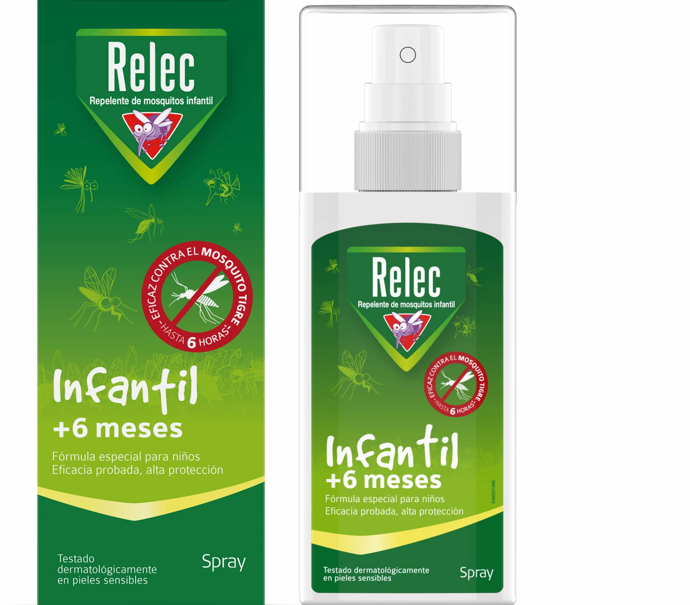 Relec Infantil Spray Antimosquitos 100 ml Repelente Mosquitos +6 Meses Dermatológicamente Testado Mosquito Tigre