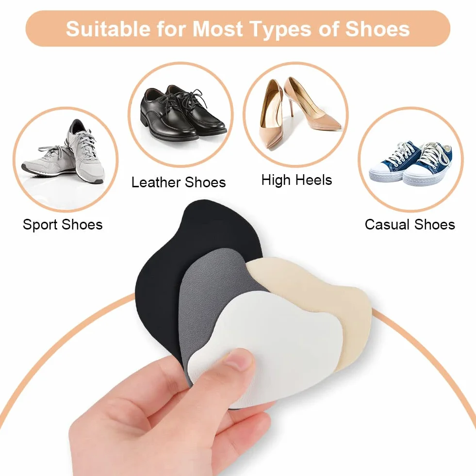 Flintronic 8 pares parches reparación zapatillas talón piel almohadillas grandes pequeños