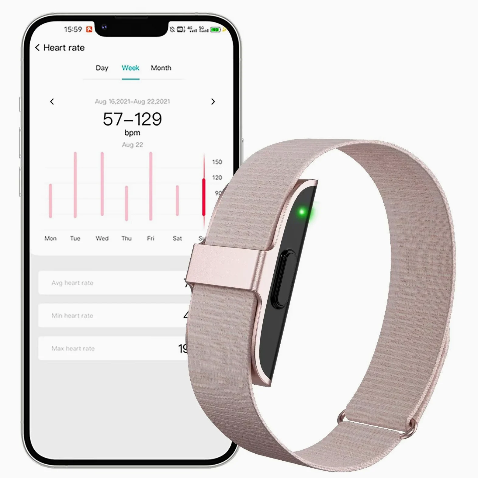 Podómetro pulsera estrecha sin pantalla para mujer y hombre, pulsera inteligente sin aplicación ni teléfono móvil, monitor de sueño, frecuencia cardíaca, fitness, calorías, oro rosa, plata y negro
