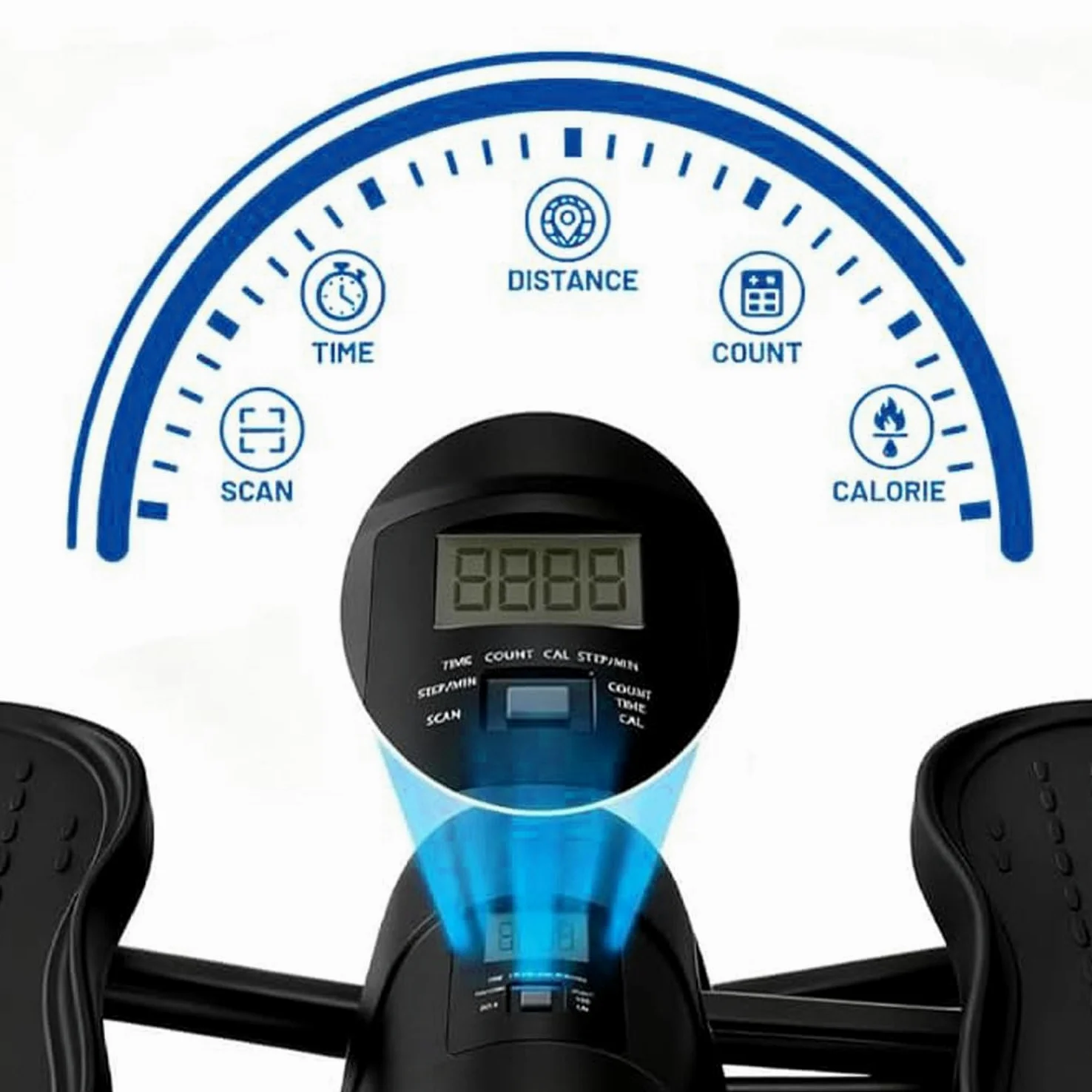 Balancín lateral con pantalla digital y manta protectora para ejercicio en casa