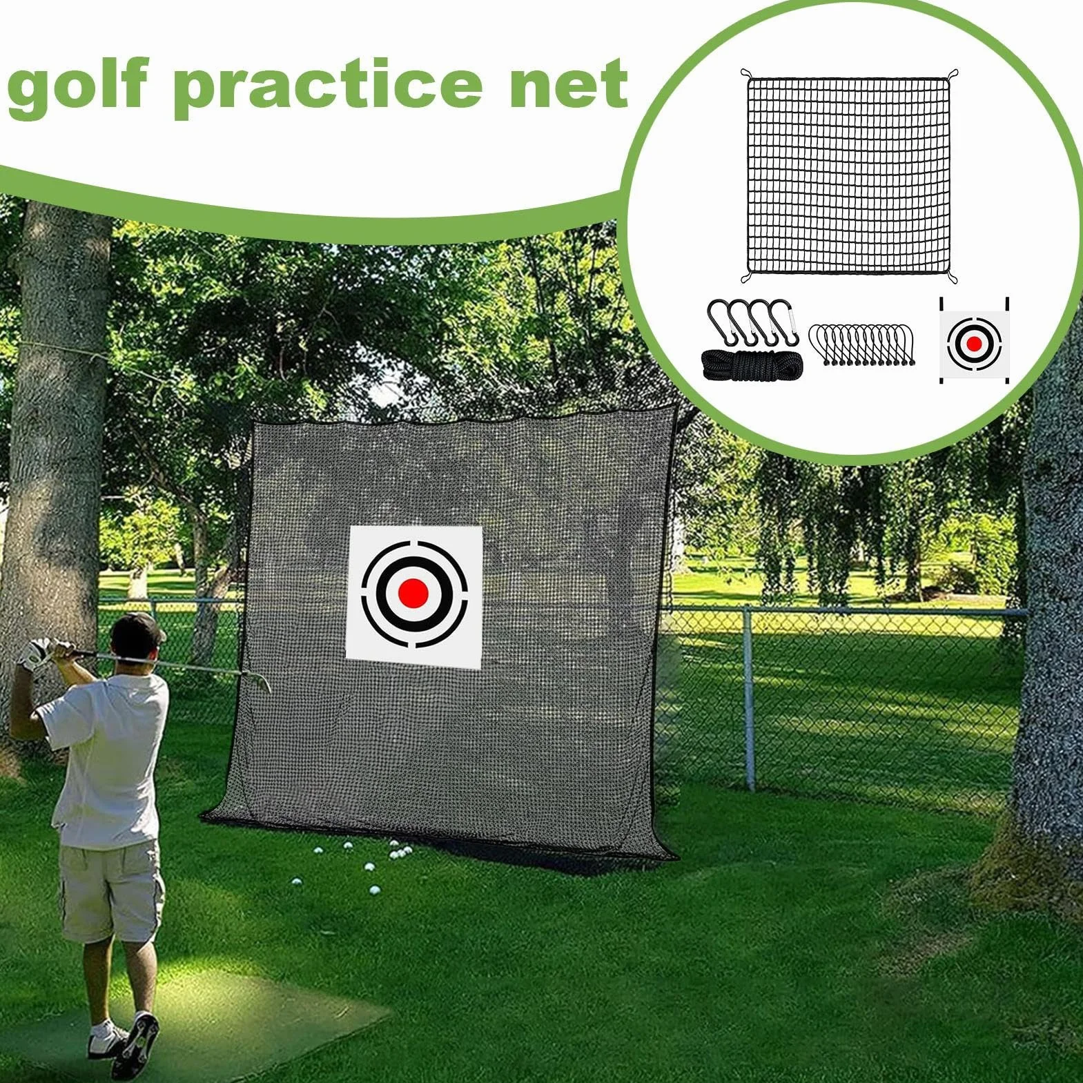 Red De Práctica De Golf Resistente A Las Pelotas Simulador De Entrenamiento Interior Y Exterior Red De Tiro Pesado para Jardín