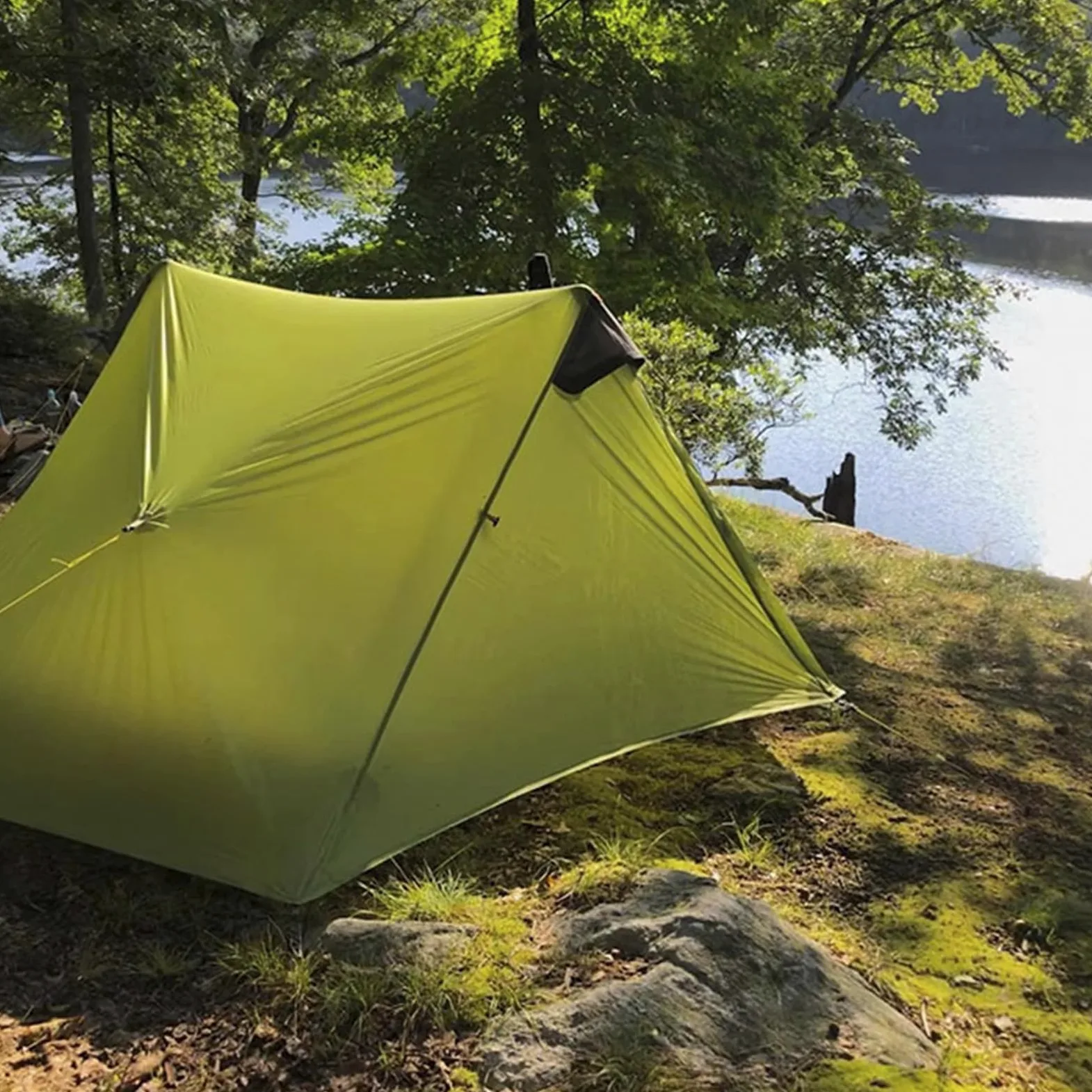 3FULGEAR Lanshan 2 - Tienda de campaña Ultraligera para 2 Personas, 3/4 Estaciones, 15D Silnylon sin Varilla, para Camping, Senderismo y montañismo