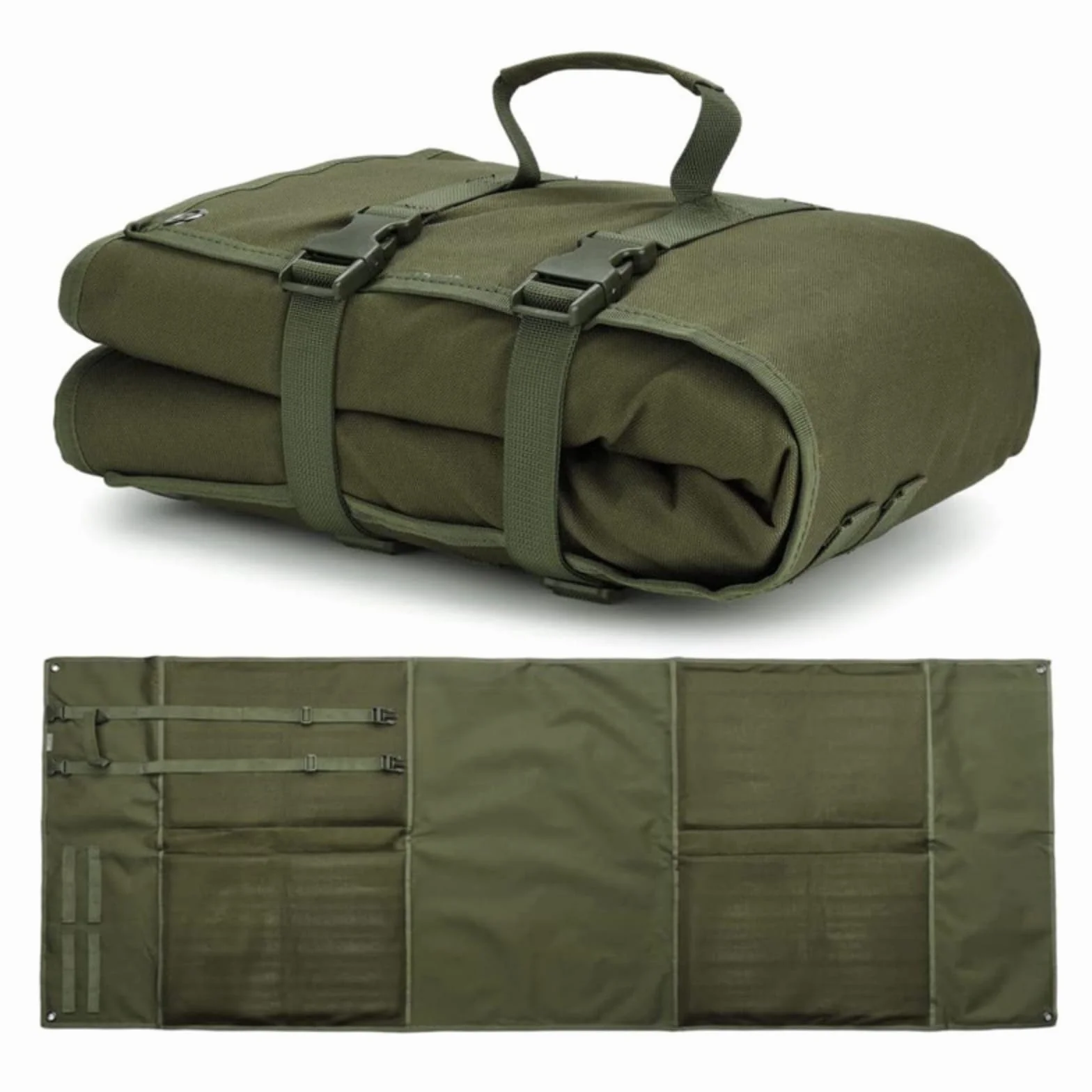 Peminkoo Manta de Tiro Mejorada Acolchada para Descansar al Aire Libre Enrollable de Tela Oxford Antideslizante Ligera Impermeable Resistente para Caza (200 x 74 cm)