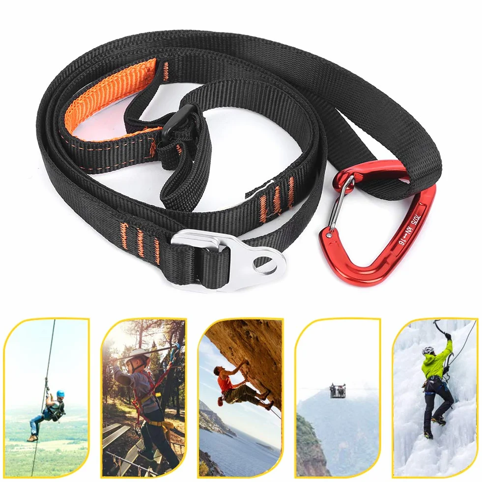 VGEBY Correa Ascendente para Escalada, Cinturón de Pedal Ajustable, Resistente a la Fricción, Elevador de Montañismo