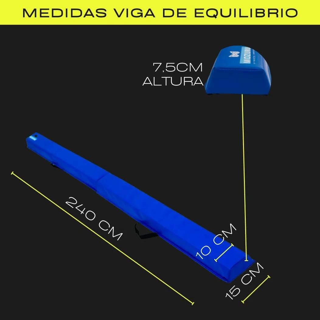 Viga de Equilibrio para Niños 240cm | Gimnasia Artística, Juego Exterior | Plegable, Antideslizante | Psicomotricidad Infantil, Tabla de Equilibrio para Niños