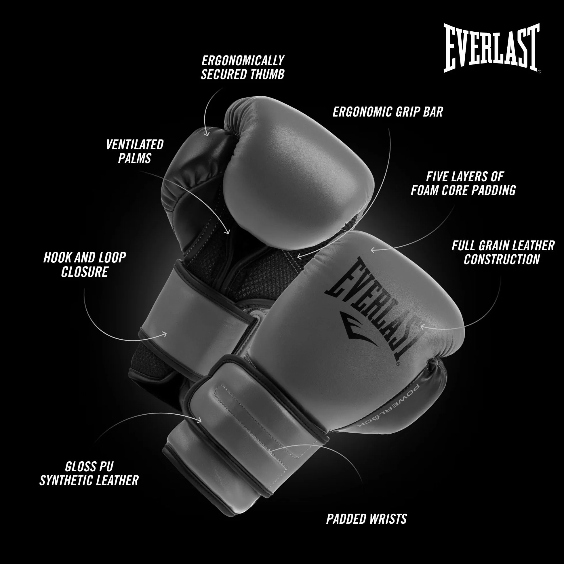 Everlast Unisex – Erwachsene Powerlock 2R Glove Handschuhe