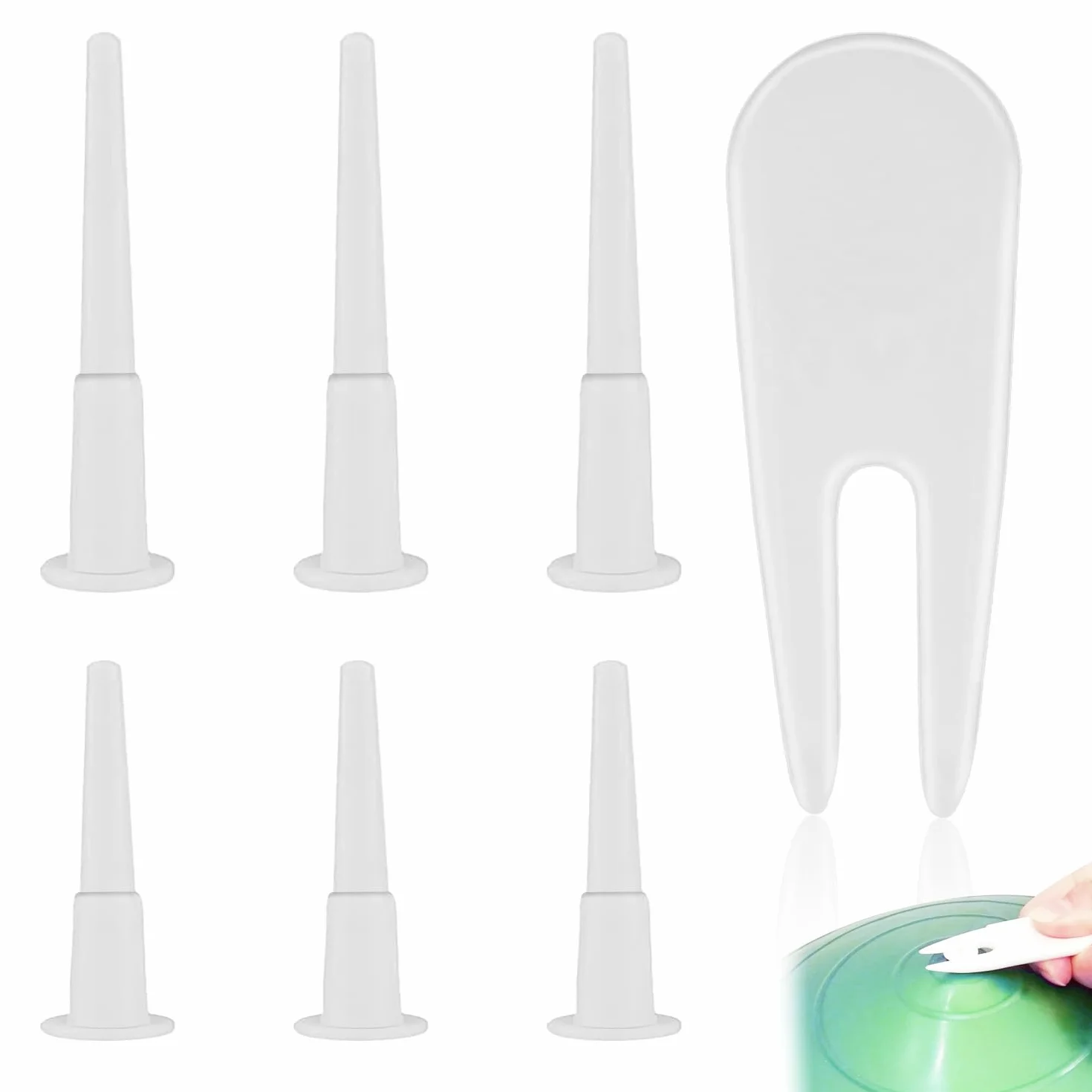 6 Piezas Enchufe de Bola de Ejercicio, Tapón de Aire de Ejercicio, Pin de Tapón Aire de Bola Ejercicio, Enchufe de Bola de Yoga, con Removedor de 1 Pieza