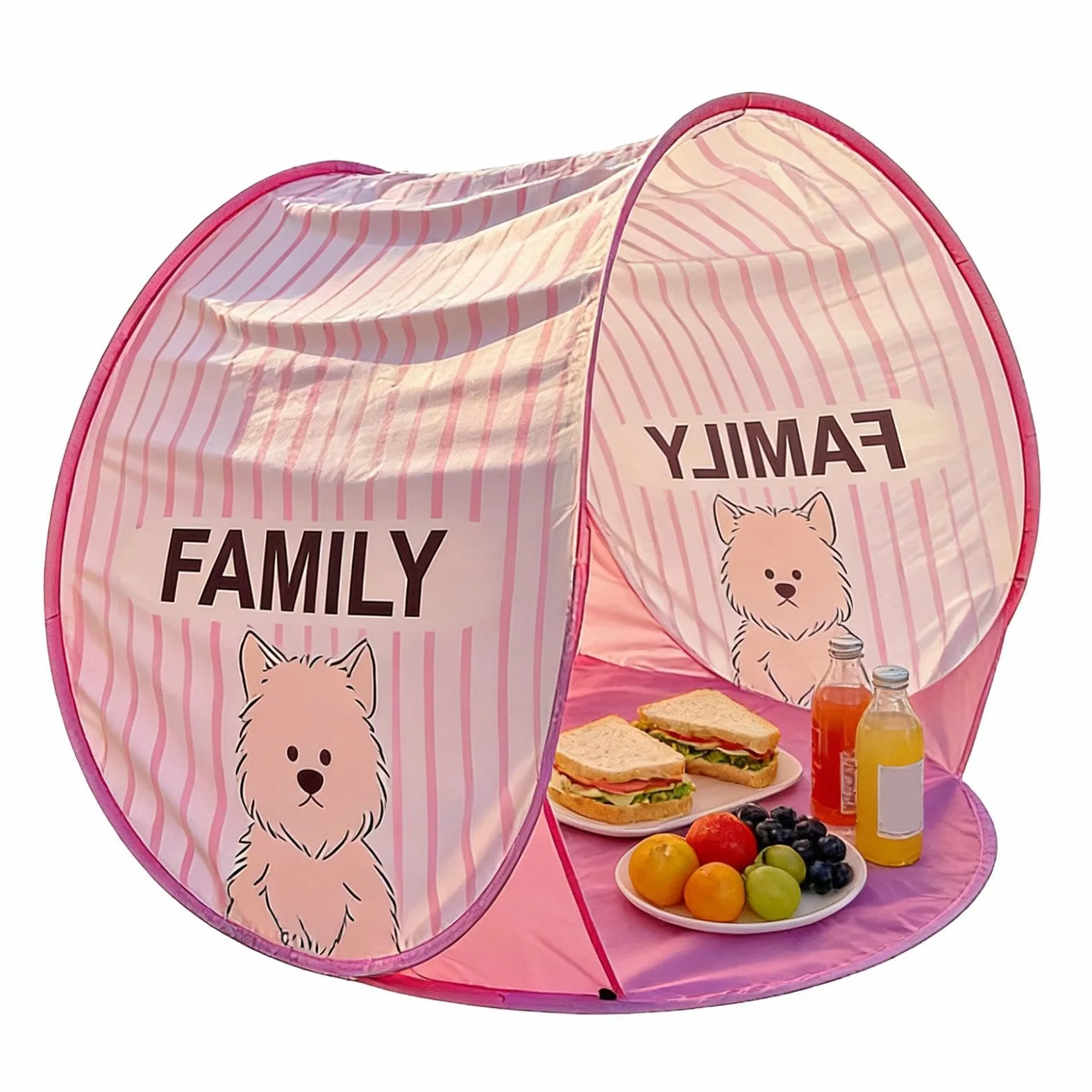 Tienda familiar, tienda de playa impermeable portátil con ventana – para camping, picnic, viaje, piscina, picnic, viaje, piscina, resort, playa, terraza