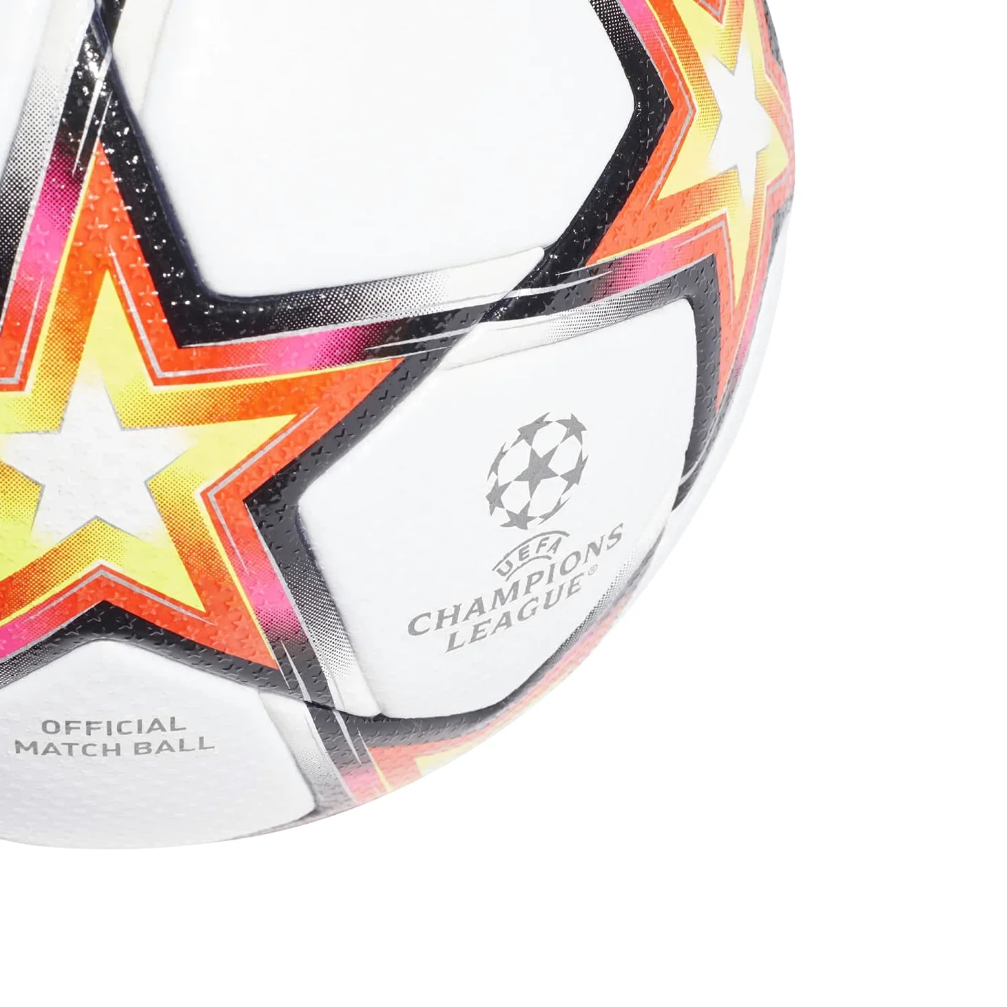 Adidas GU0214 UCL Pro PS Recreational Soccer Ball Unisex Top:White/Solar Red/Solar Yellow/Black Bottom:Shock Pink F18/SILVER Met./Iron Met. 5
