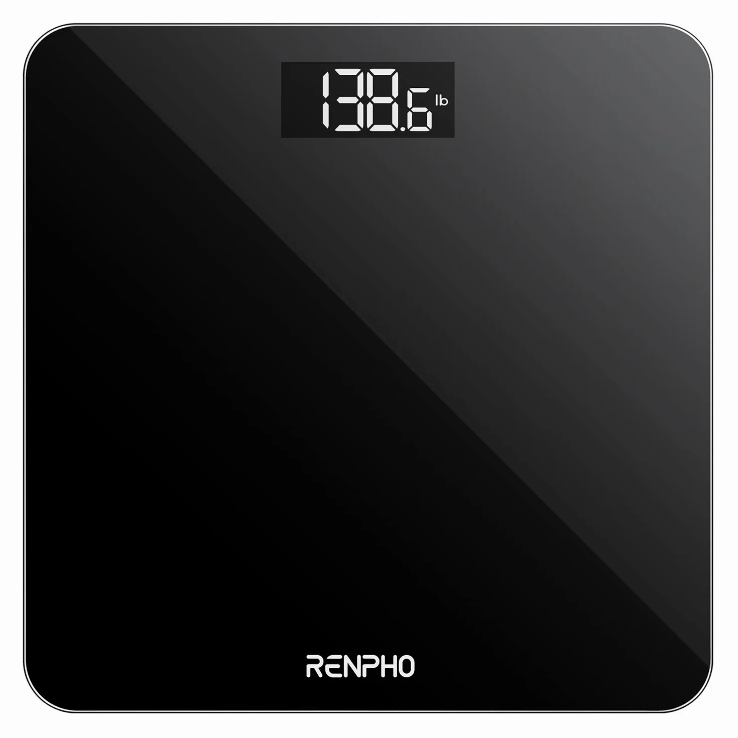 RENPHO Core 1S Bascula de Baño Digital, Alta Precisión 0,1 lb (50 g), 180kg/400lb, Negro