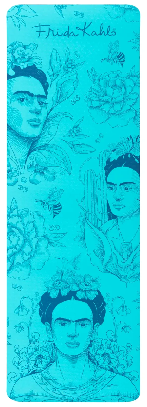 Kokonote Esterilla yoga Frida Kahlo - Esterilla deporte gruesa, fitness - Yoga accesorios, Colchoneta gimnasia, yoga, Colchoneta fitness, gimnasia gruesa - Tapete Yoga, Turquesa (EYGE001)