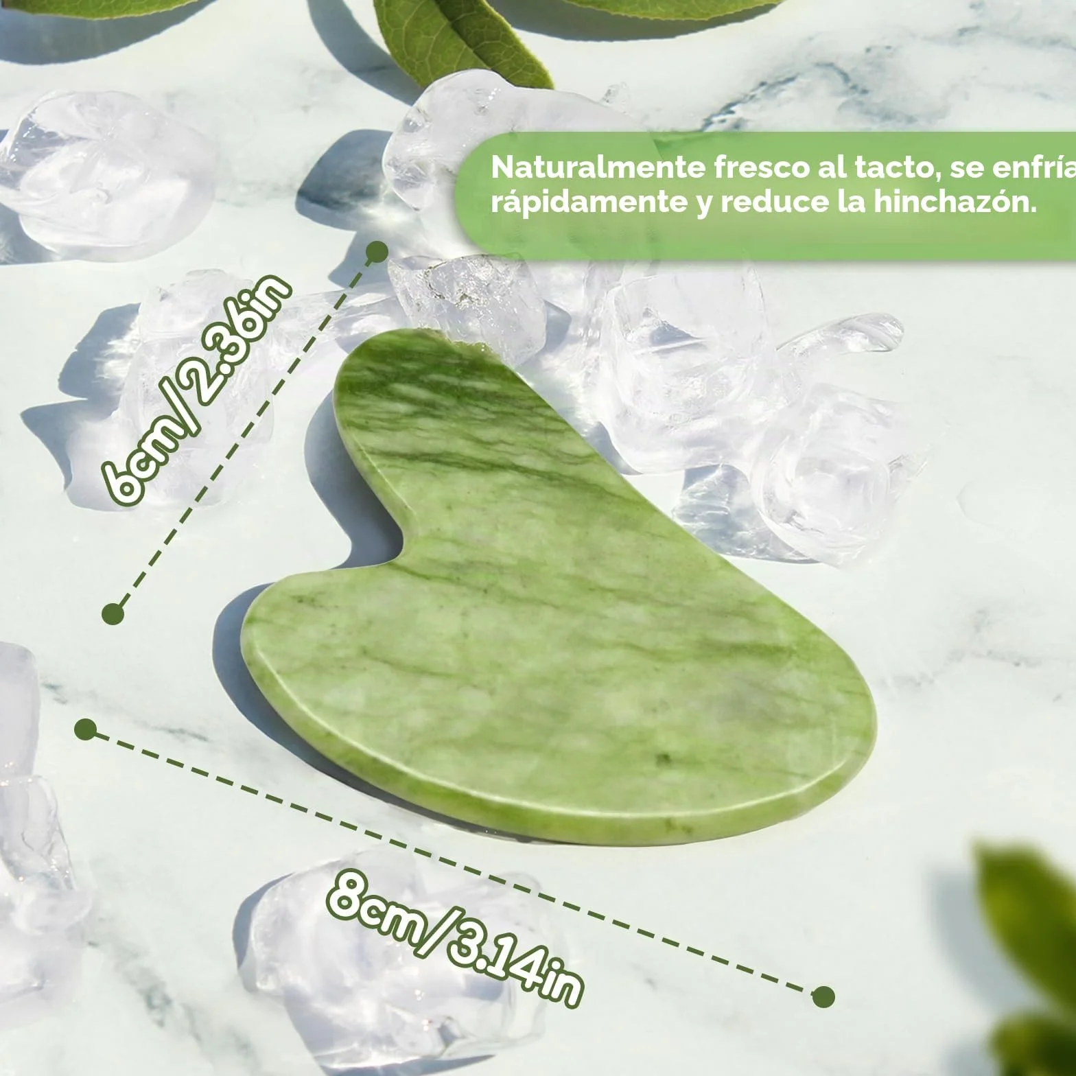 Flagest Gua Sha Natural Jade Facial Massager Antiarrugas