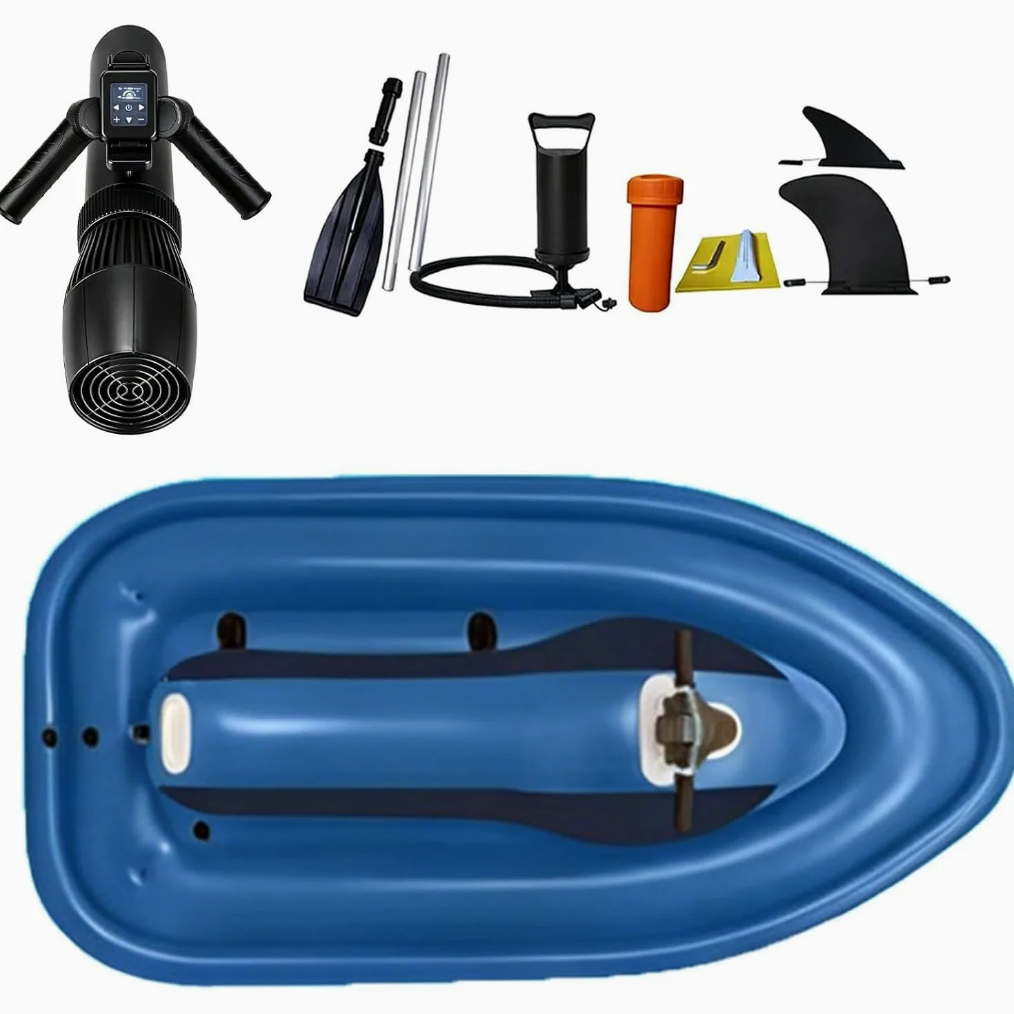 2-En-1 Moto Agua Plegable,Scooter Submarino Eléctrico para Todas Aguas 10000mah | Motor Sin Escobillas 500w,Batería 10000/16000 Mah,Mando a Distancia 10 Velocidades,Natación Y Buceo Marino