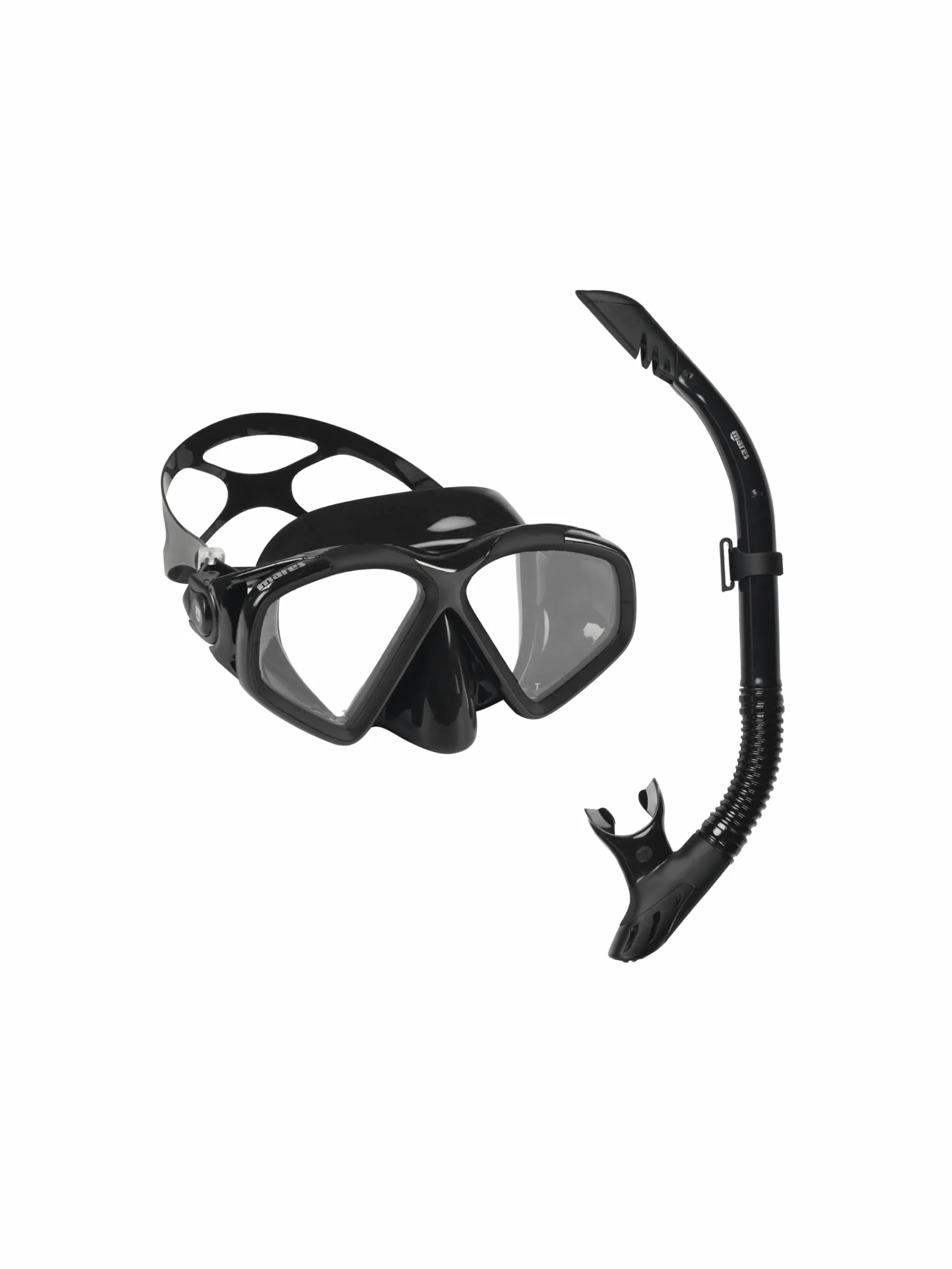 Mares Combo Cozumel Splash - Kit de máscara de Tubo para Adultos, Vidrio Templado, Snorkel semiDry, válvula de Purga