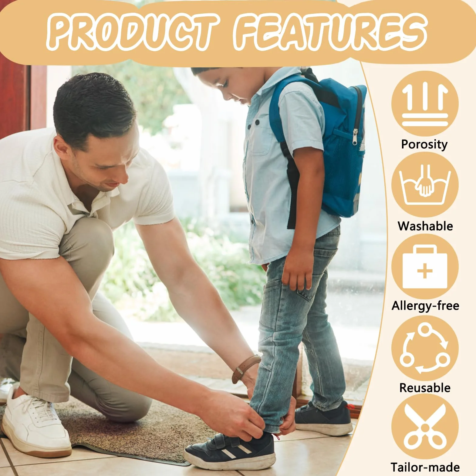 Taloneras para Zapatos de Niños, Set de 6 Unidades, Reduce el Tamaño, Cómodas y Autoadhesivas