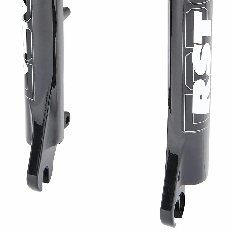 Horquilla de suspensión MTB RST Capa T Horquilla de 26 pulgadas para bicicleta con suspensión de acero, recorrido de 80 mm, compatibilidad con frenos V-Brake y de disco longitud de la espiga de 170 mm
