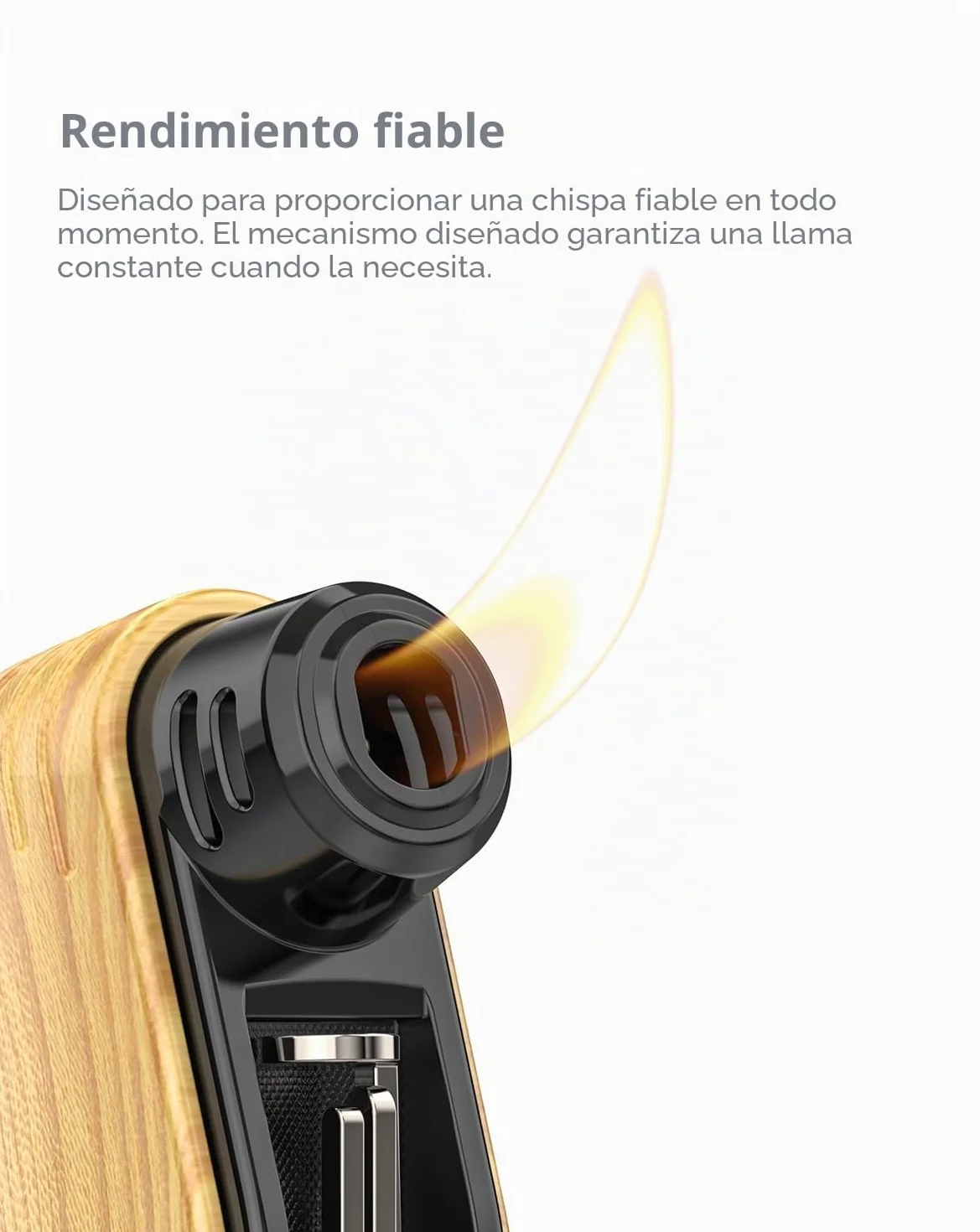 Mechero para Pipa con Llama Lateral, Gas Recargable