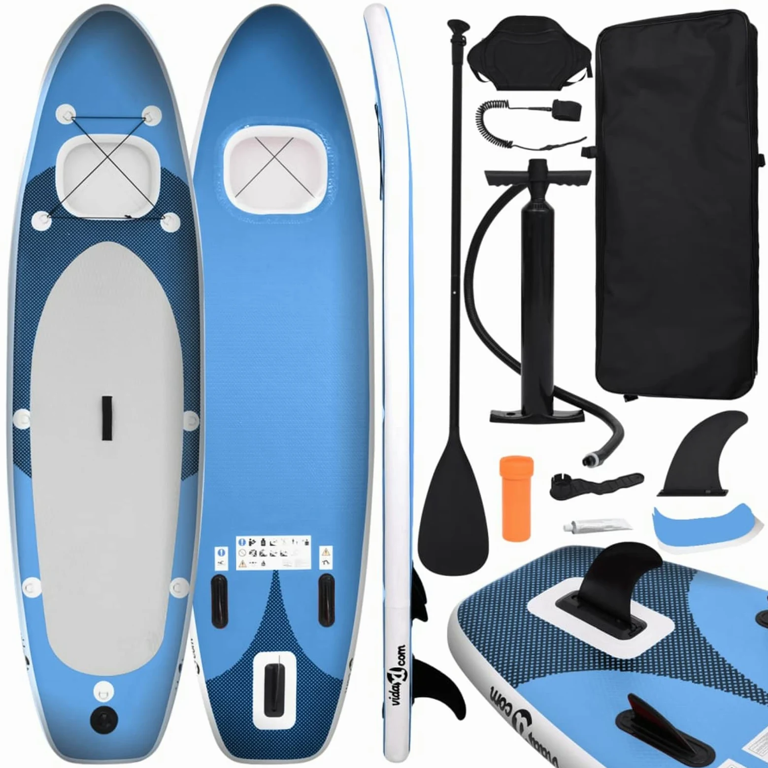 ShGaxin Set de Tabla de Paddle Surf Hinchable, Padelsurf, Accesorios Paddle Surf, Paddle Board, Azul Marino 330x76x10 cm