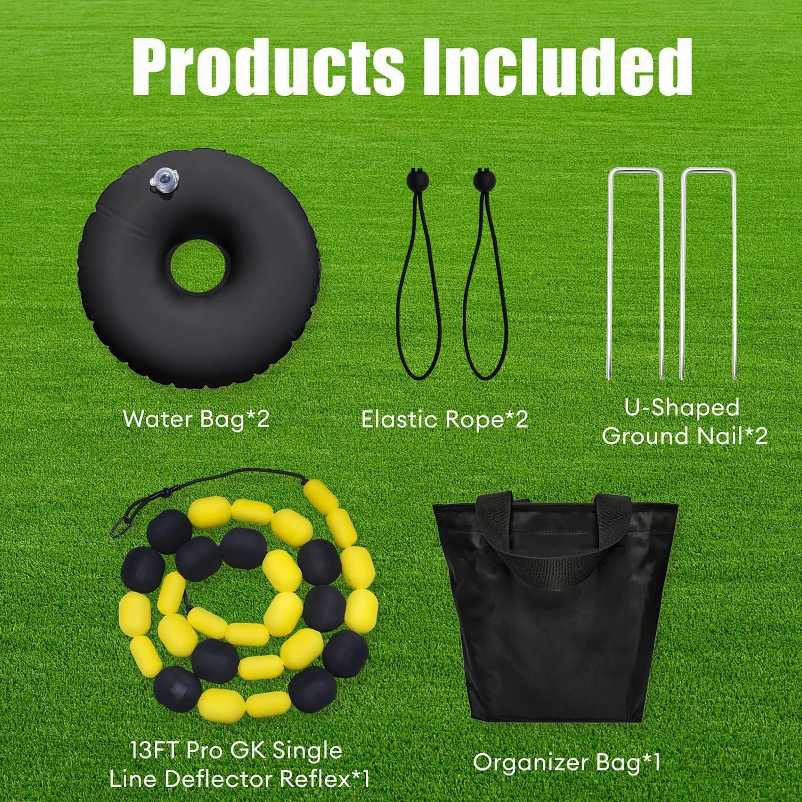 Equipo De Entrenamiento para Porteros De Fútbol, Deflector De Balón De Línea Simple De 2,5 m/4 m con 2 Bolsas De Agua, Múltiples Ángulos De Rebote, Cadena De Rebote para Entrenar Reflejos Y Agilidad