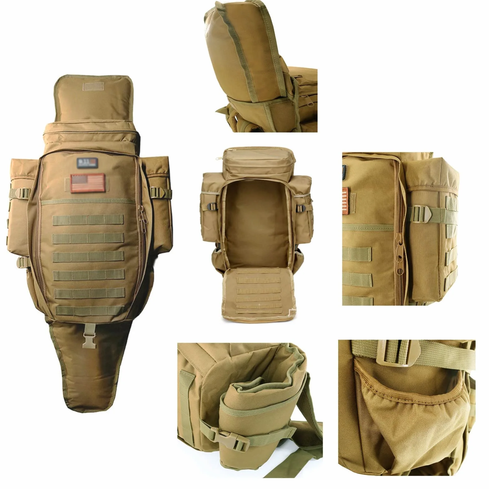Mochila Táctica para Rifle, Bolsa Larga para Rifle, Mochila Militar Molle, Mochilas de Asalto Militares, Equipo Táctico para Caza, Pesca, Airsoft, Mochila para Rifle, Mochila para Campo de Ti