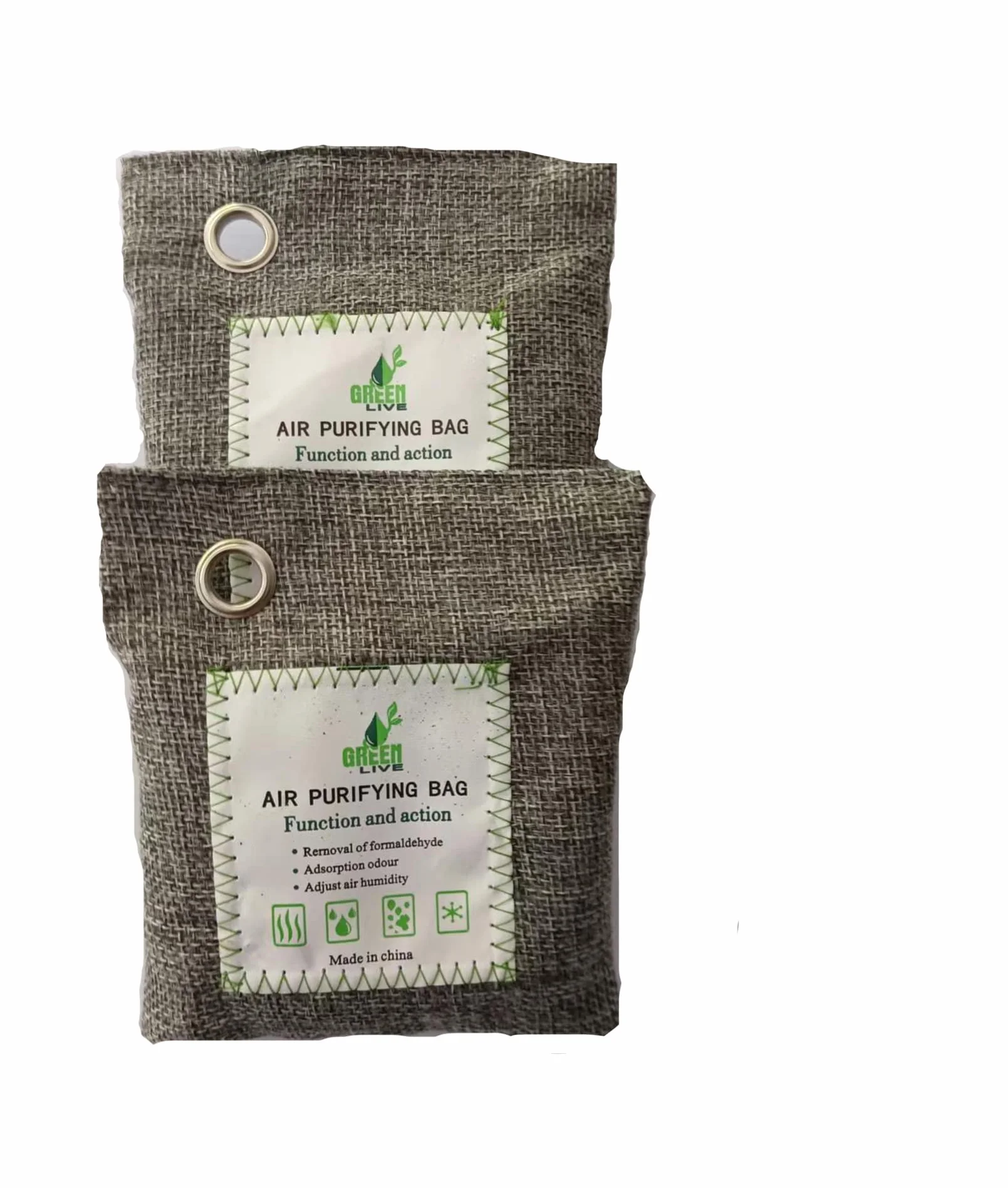 Bolsas de carbón activado 100GX2 Elimina olores Deshumidificador Purificador de aire