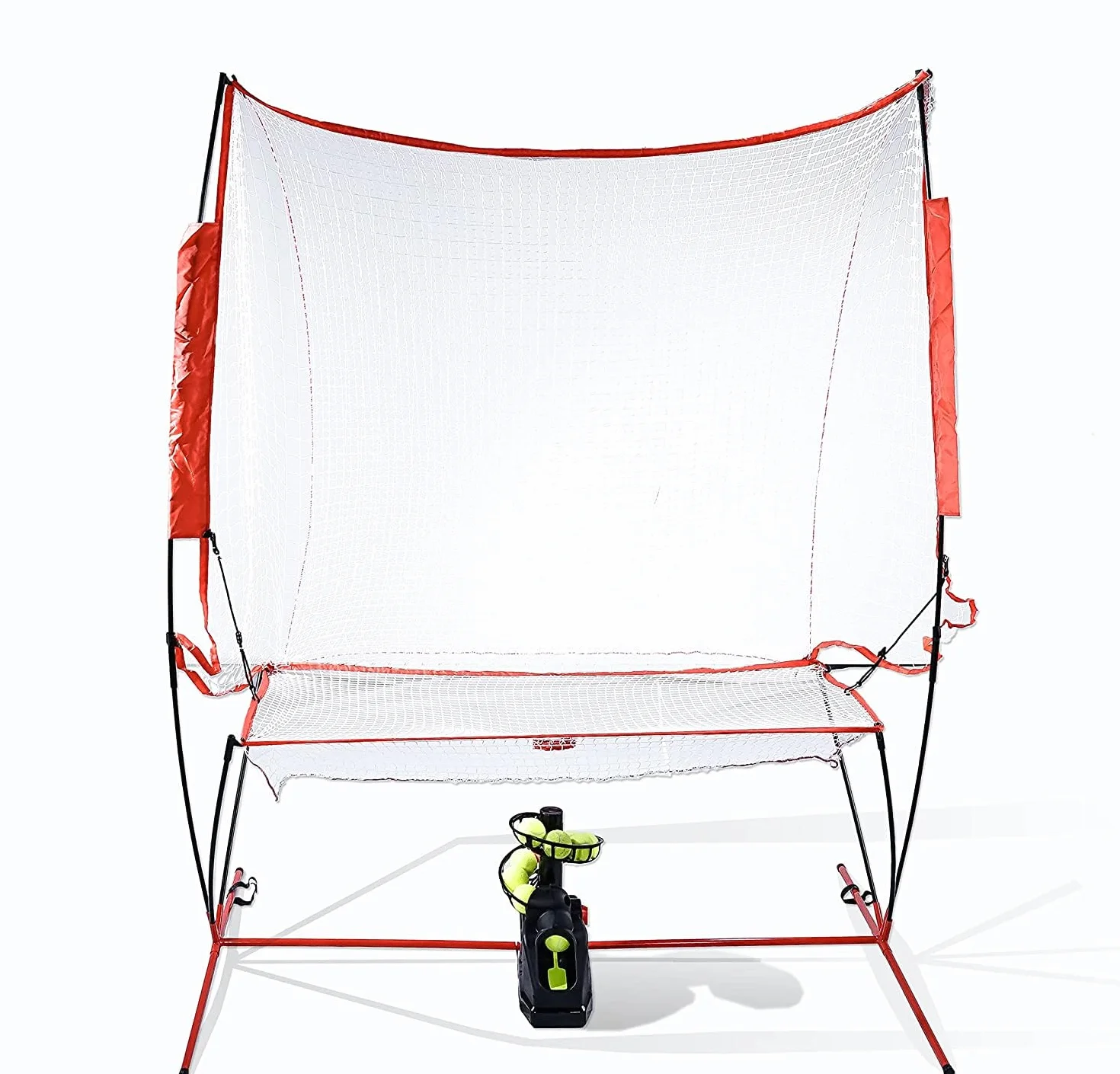 Máquina lanzapelotas de Tenis y Red de Rebote 12 LB para Principiantes, Niños, Entrenadores, AC/batería y Cable USB