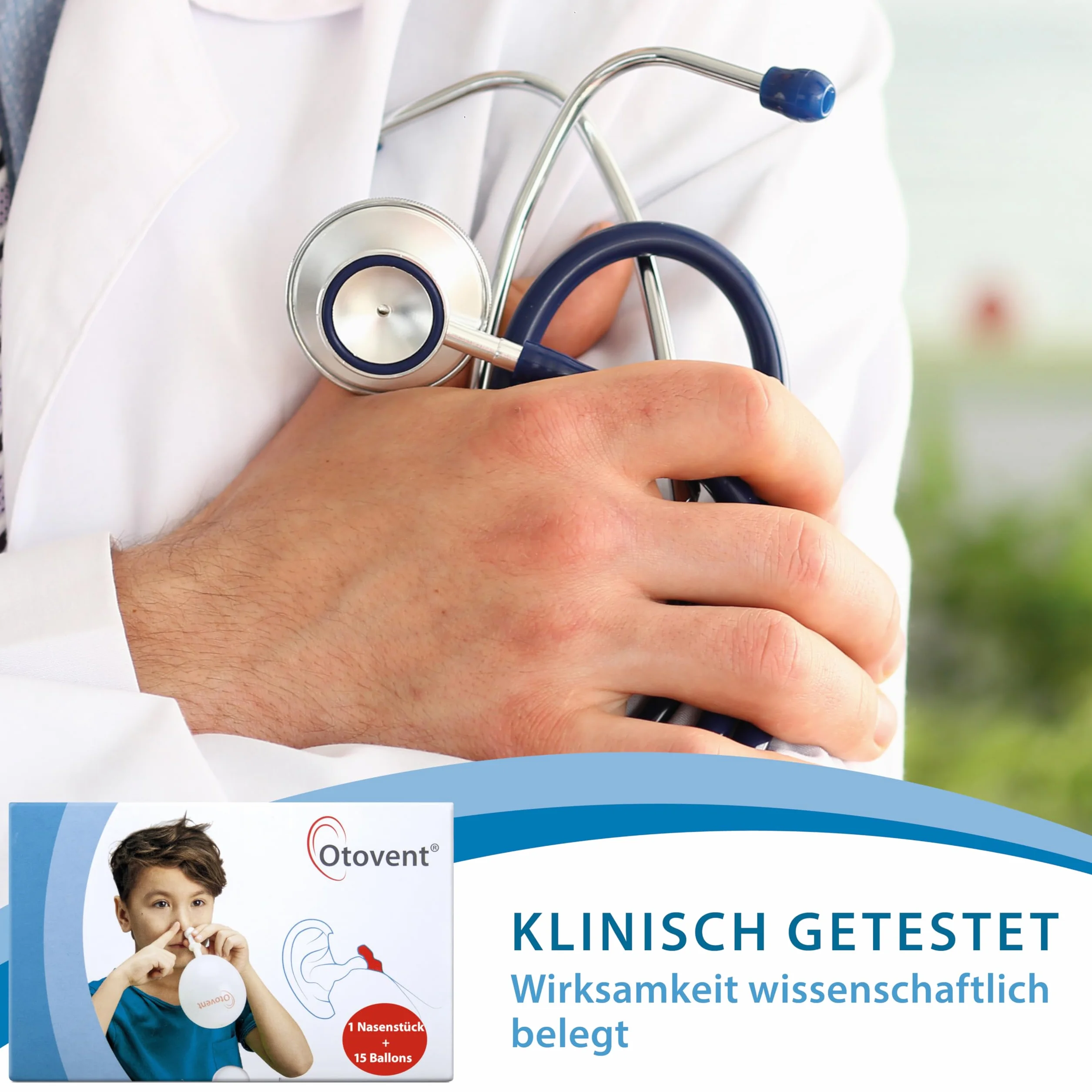 Otovent-System Kombipackung mit Nasenstück, Membranen und Einsatz, 1 sztuka